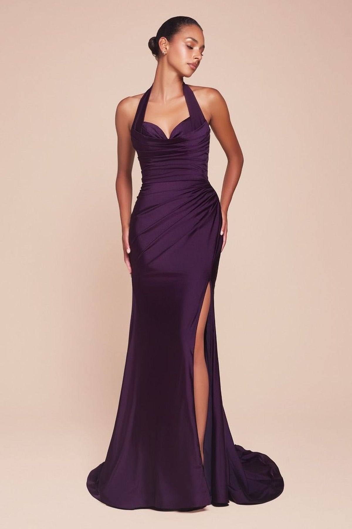 Ladivine CD796 Halter Sweetheart Dress