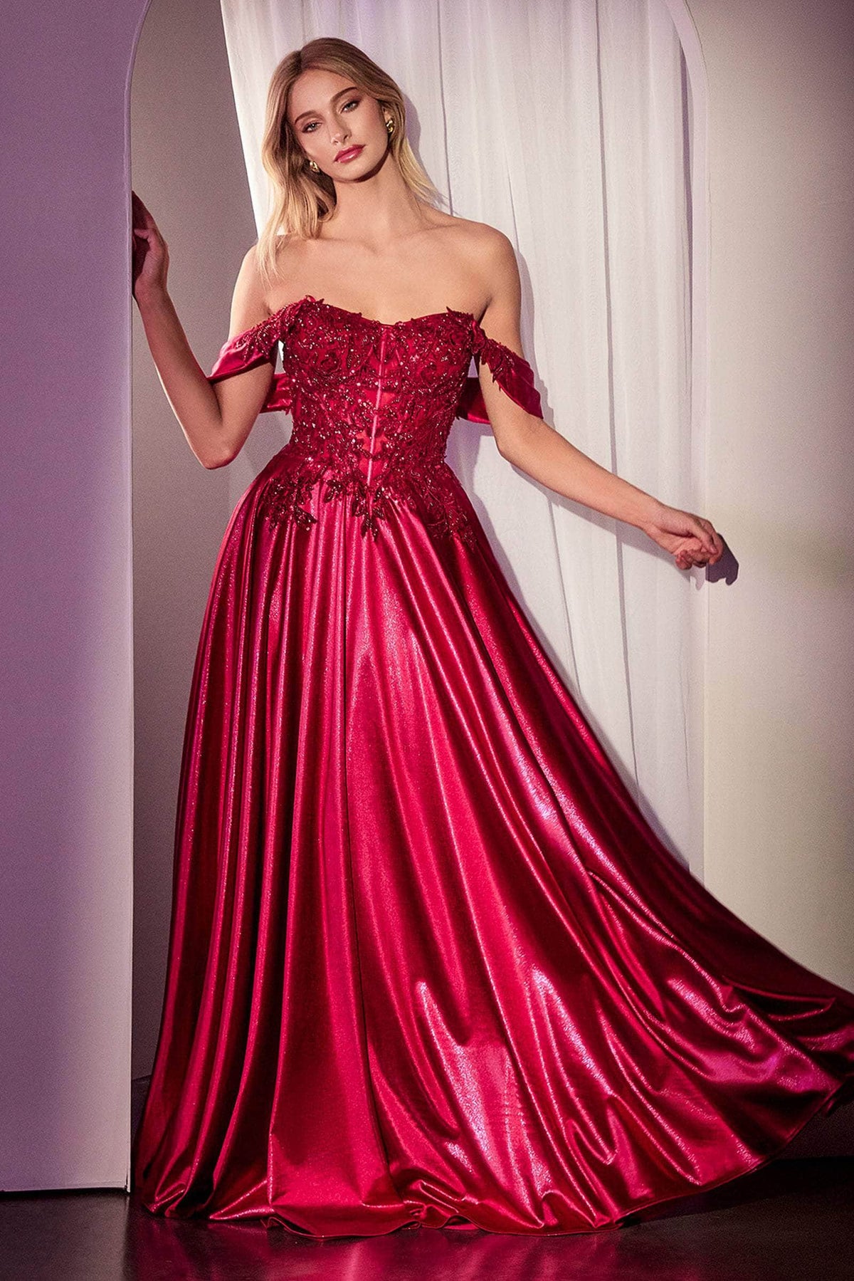 Ladivine CDS525 - Sweetheart Embellished Evening Dress