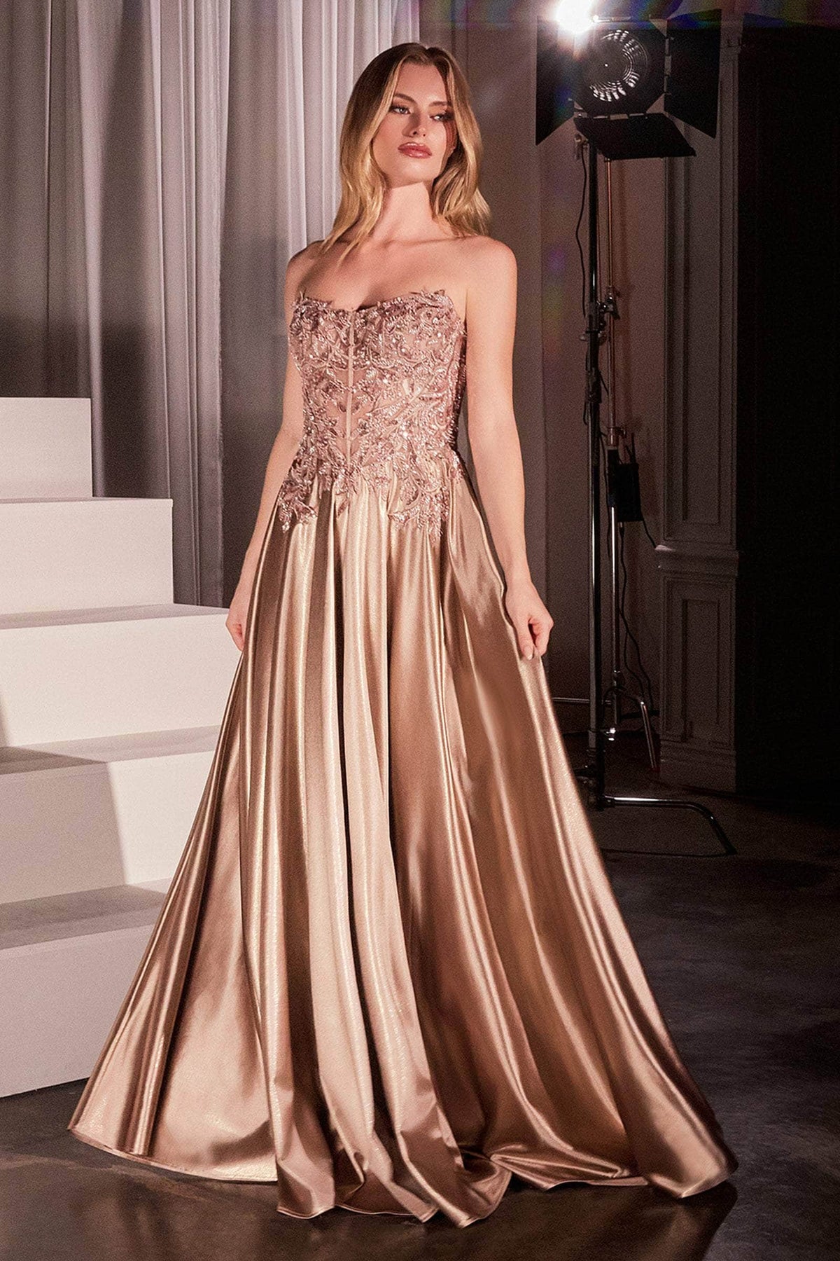 Ladivine CDS525 - Sweetheart Embellished Evening Dress
