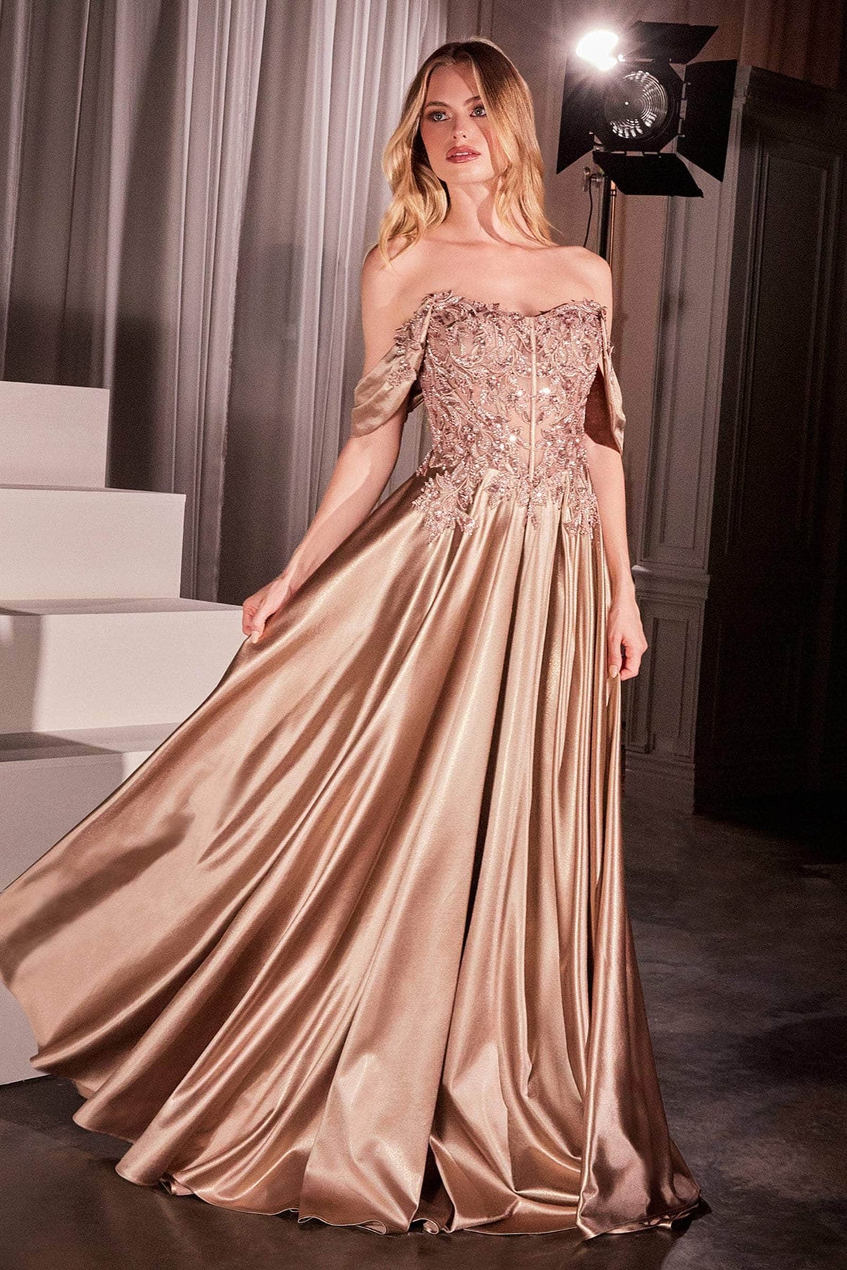 Ladivine CDS525 - Sweetheart Embellished Evening Dress