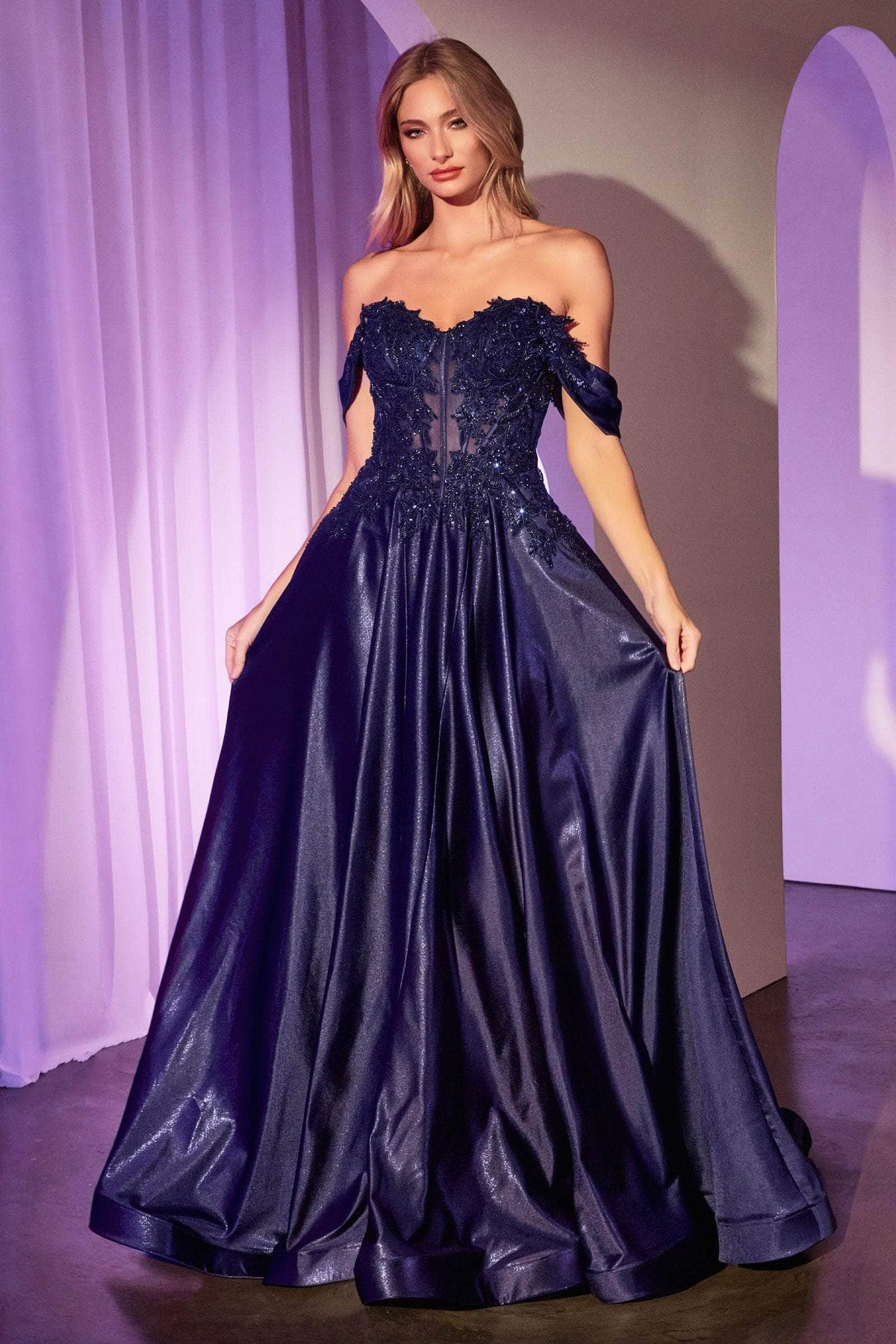 Ladivine CDS525 - Sweetheart Embellished Evening Dress