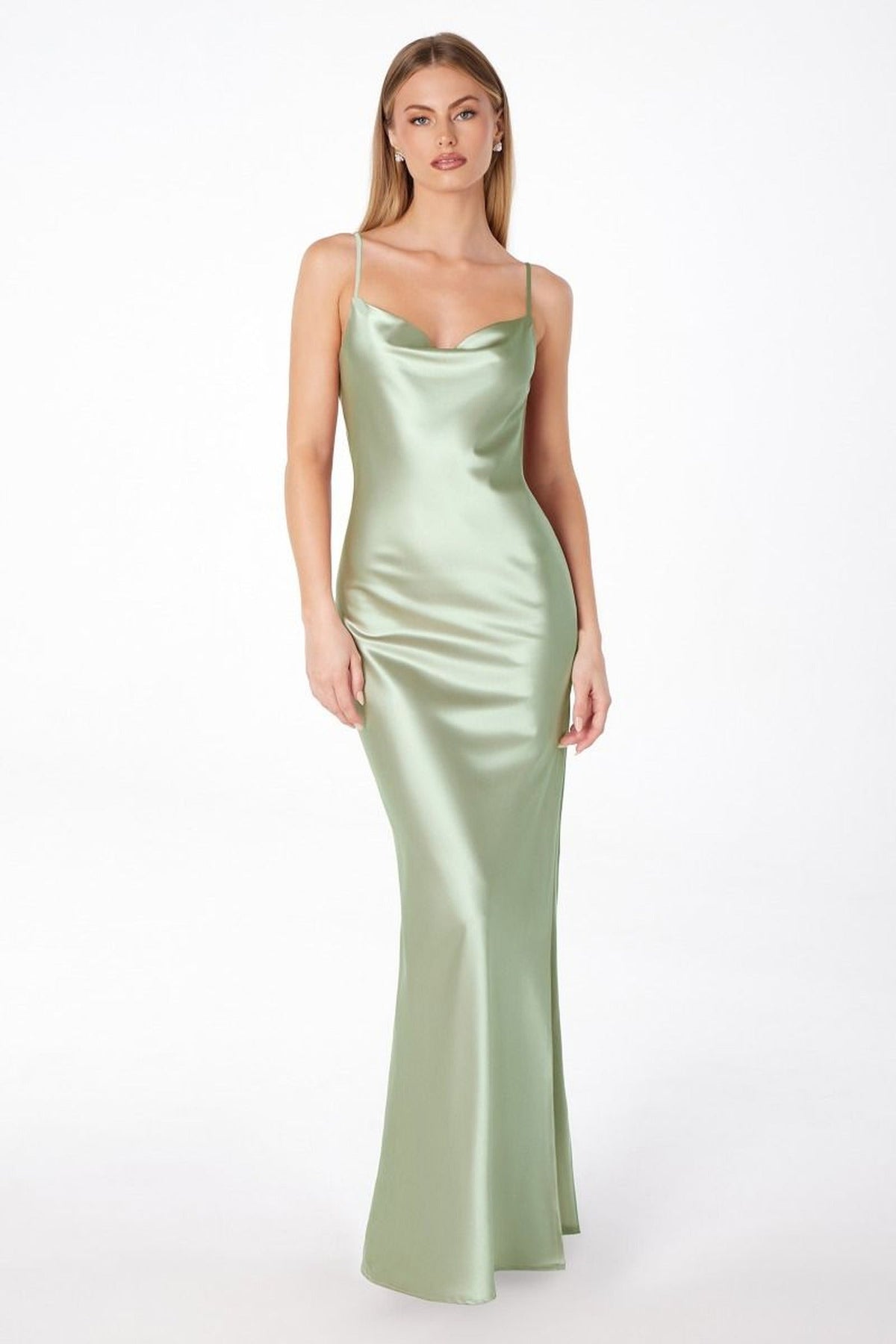 Ladivine T2000 - Low Cowl Back Long Formal Dress