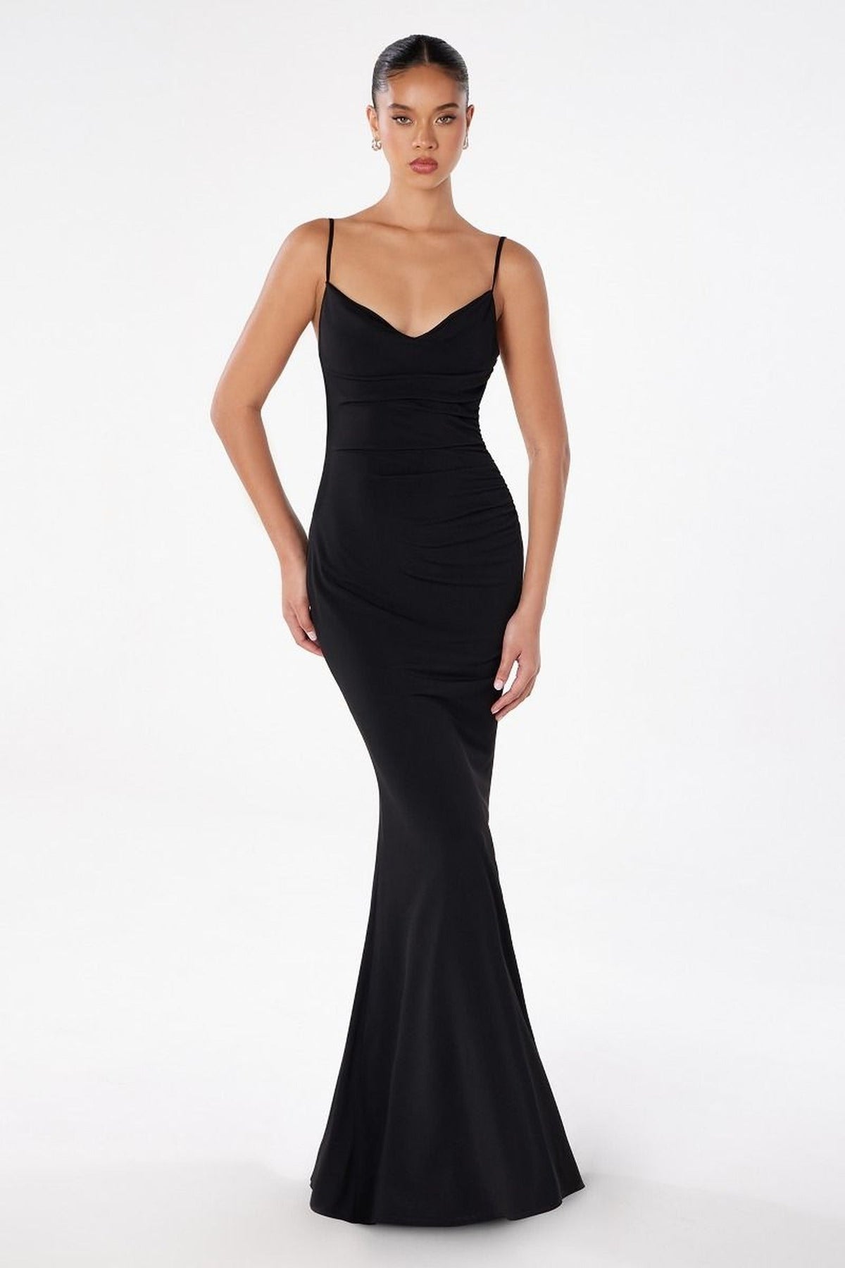 Ladivine T2008 - Cowl Neck Mermaid Gown