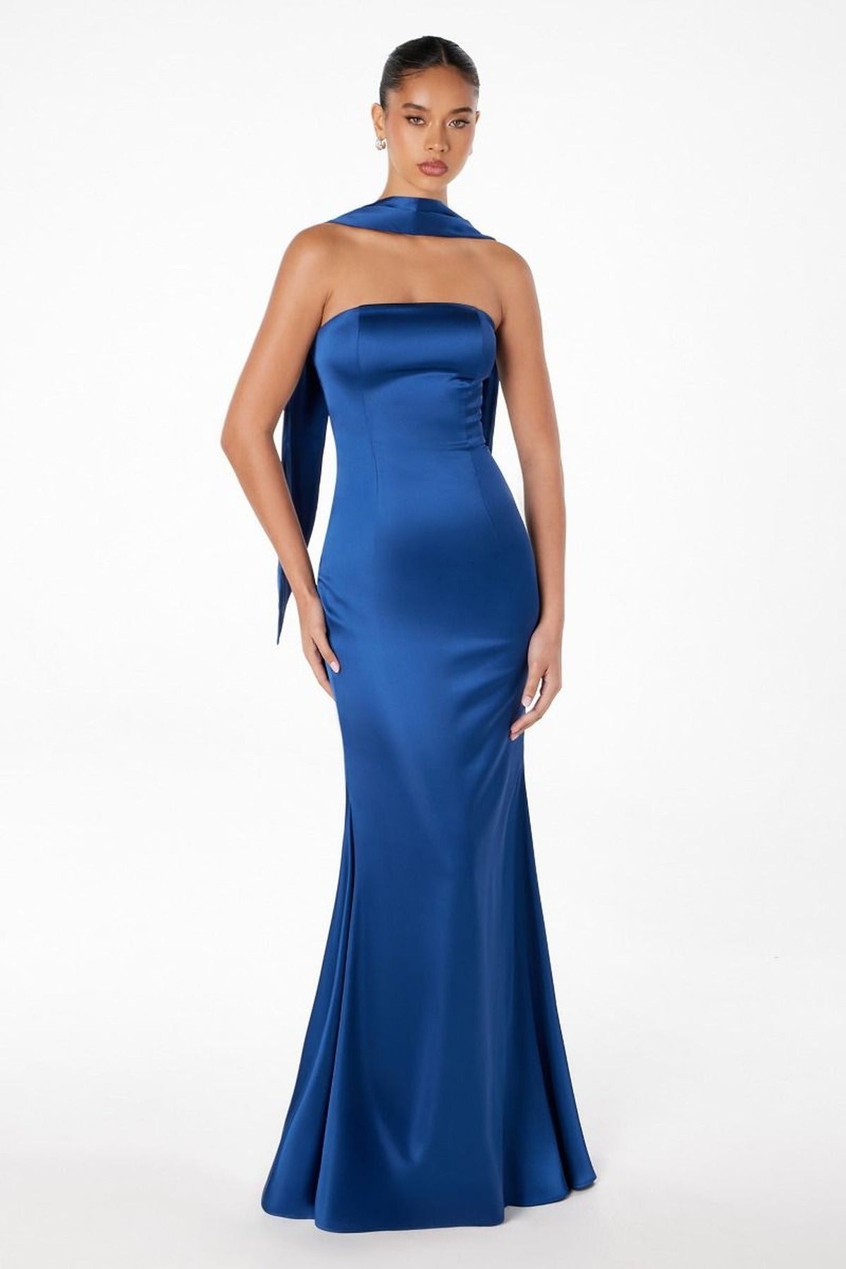 Ladivine T2012 - Strapless Satin Mermaid Gown