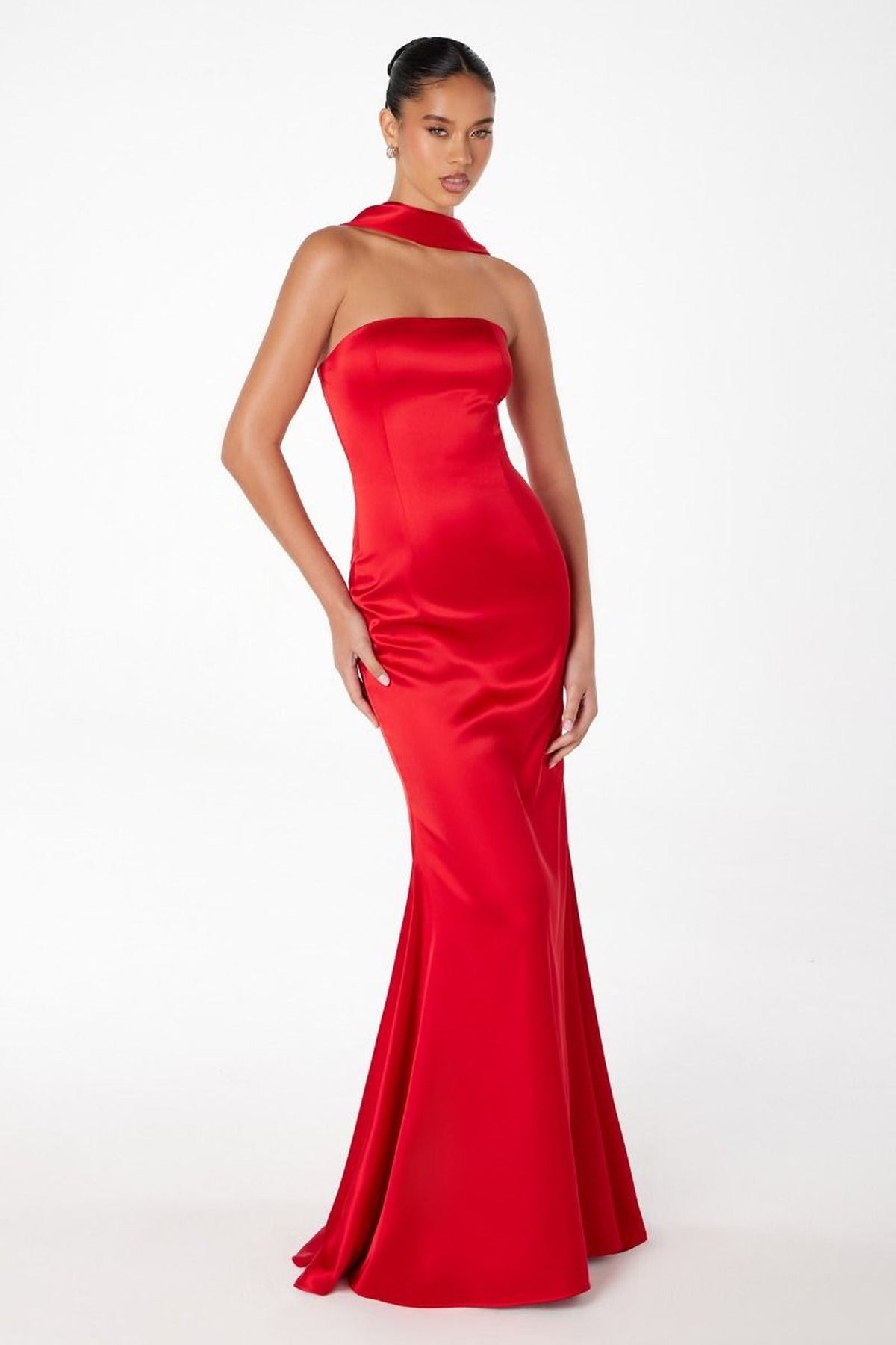 Ladivine T2012 - Strapless Satin Mermaid Gown