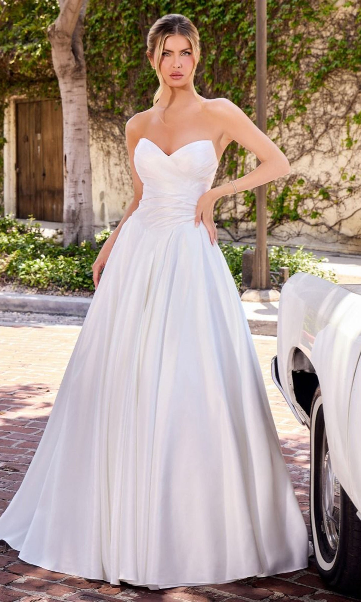 Ladivine WN015 Satin A line Bridal Dress