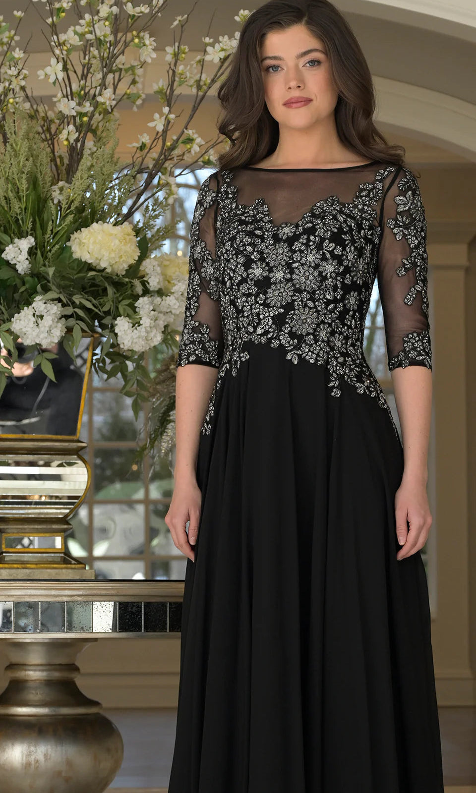 Marsoni by Colors - M157 Scoop Neckline A-Line Dress - view 8