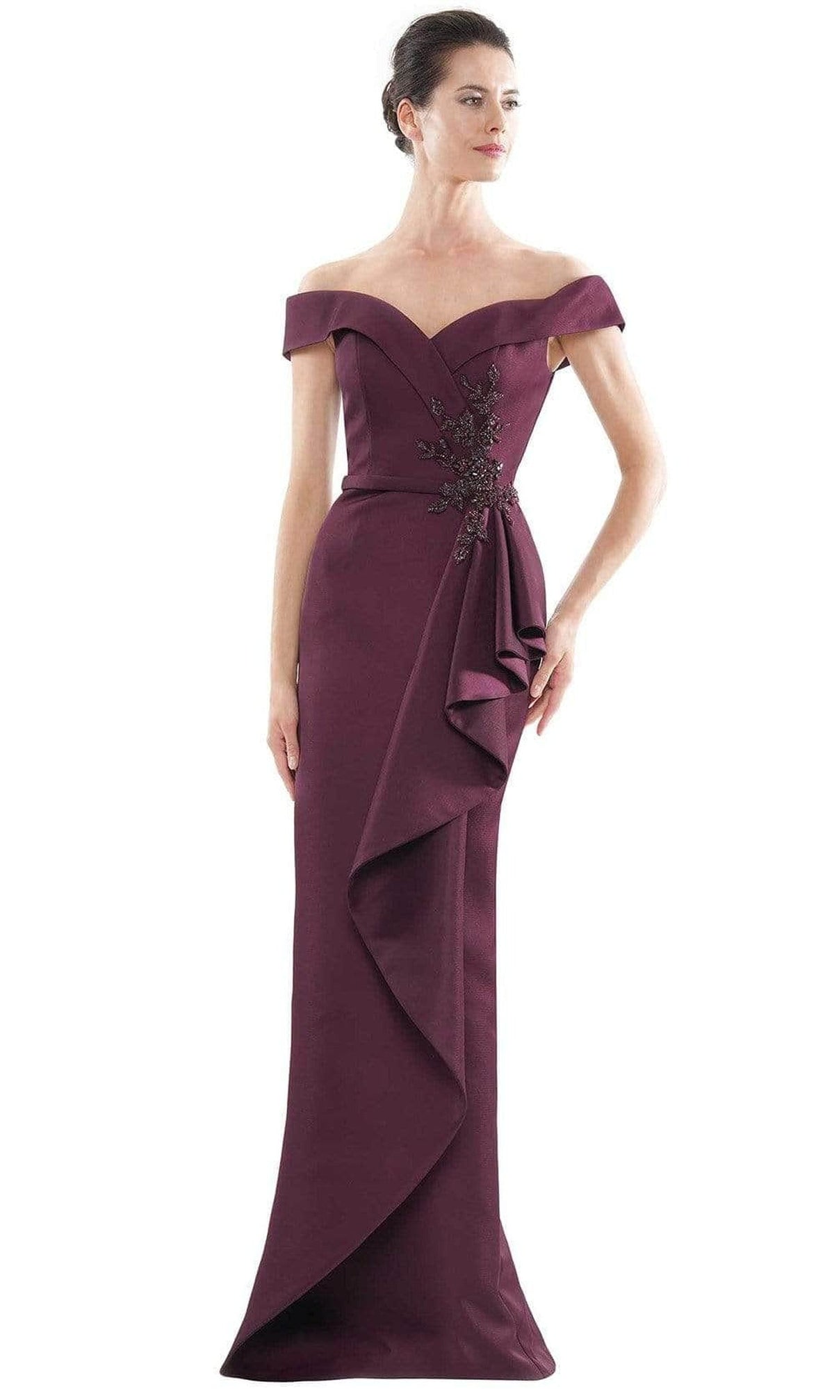 Marsoni by Colors - Ruffle Sheath Evening Dress MV1087