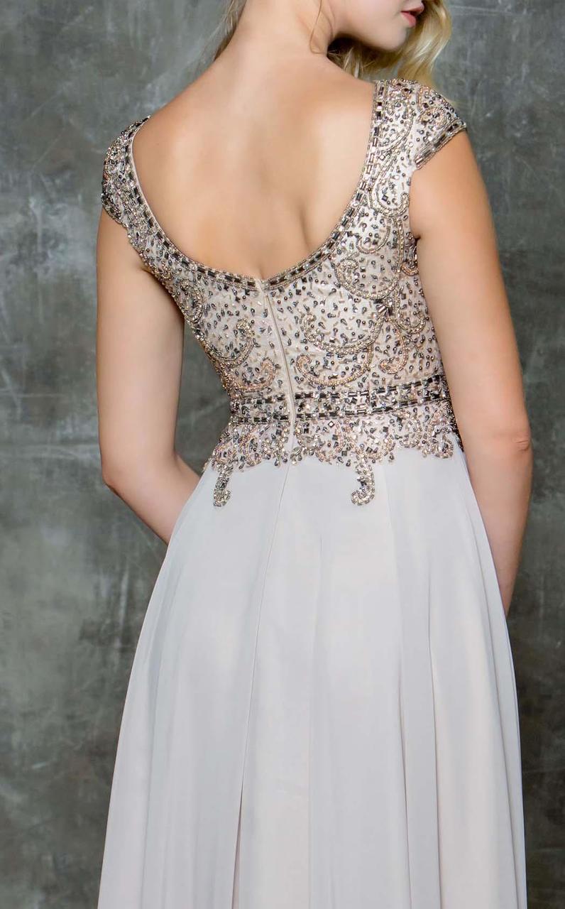 Marsoni by Colors - M173 Keyhole A-Line Chiffon Gown - view 5