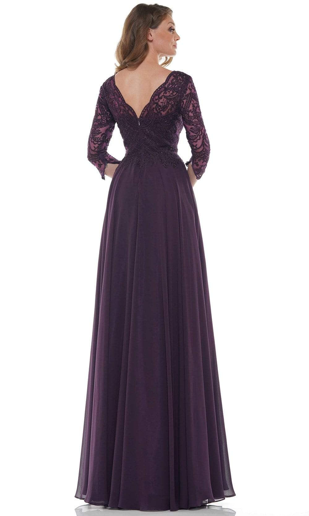 Marsoni by Colors - M238SL Embroidered Bodice Chiffon A-Line Gown - view 5