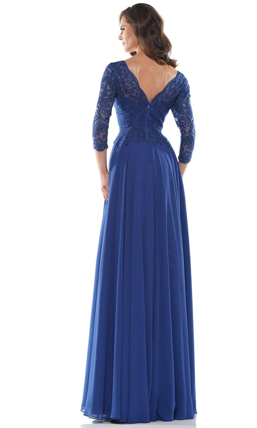 Marsoni by Colors - M238SL Embroidered Bodice Chiffon A-Line Gown - view 7