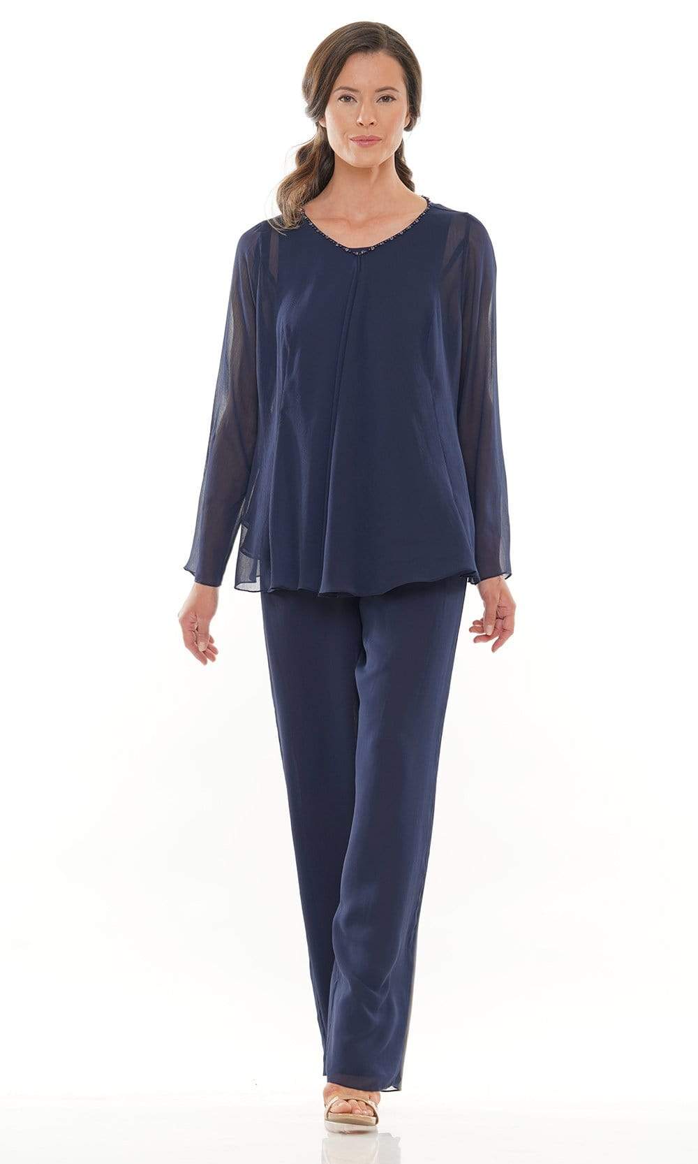 Marsoni by Colors - M304 Long Sleeves Jacket Pantsuit - view 12
