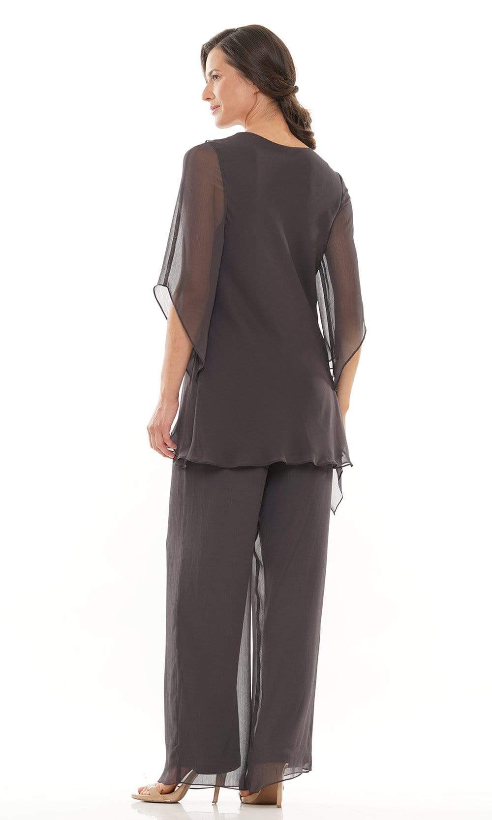 Marsoni by Colors - M308 V-Neck Half Sleeves Pantsuit - back view