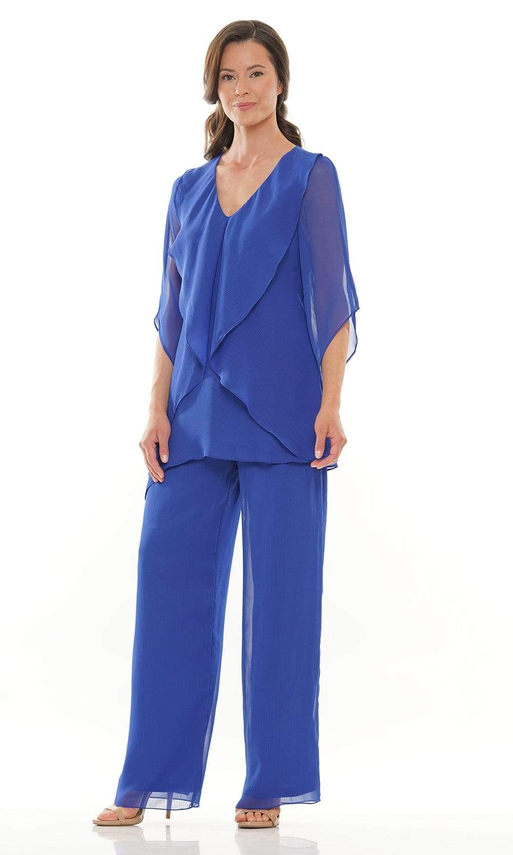 Marsoni by Colors - M308 V-Neck Half Sleeves Pantsuit - detail view