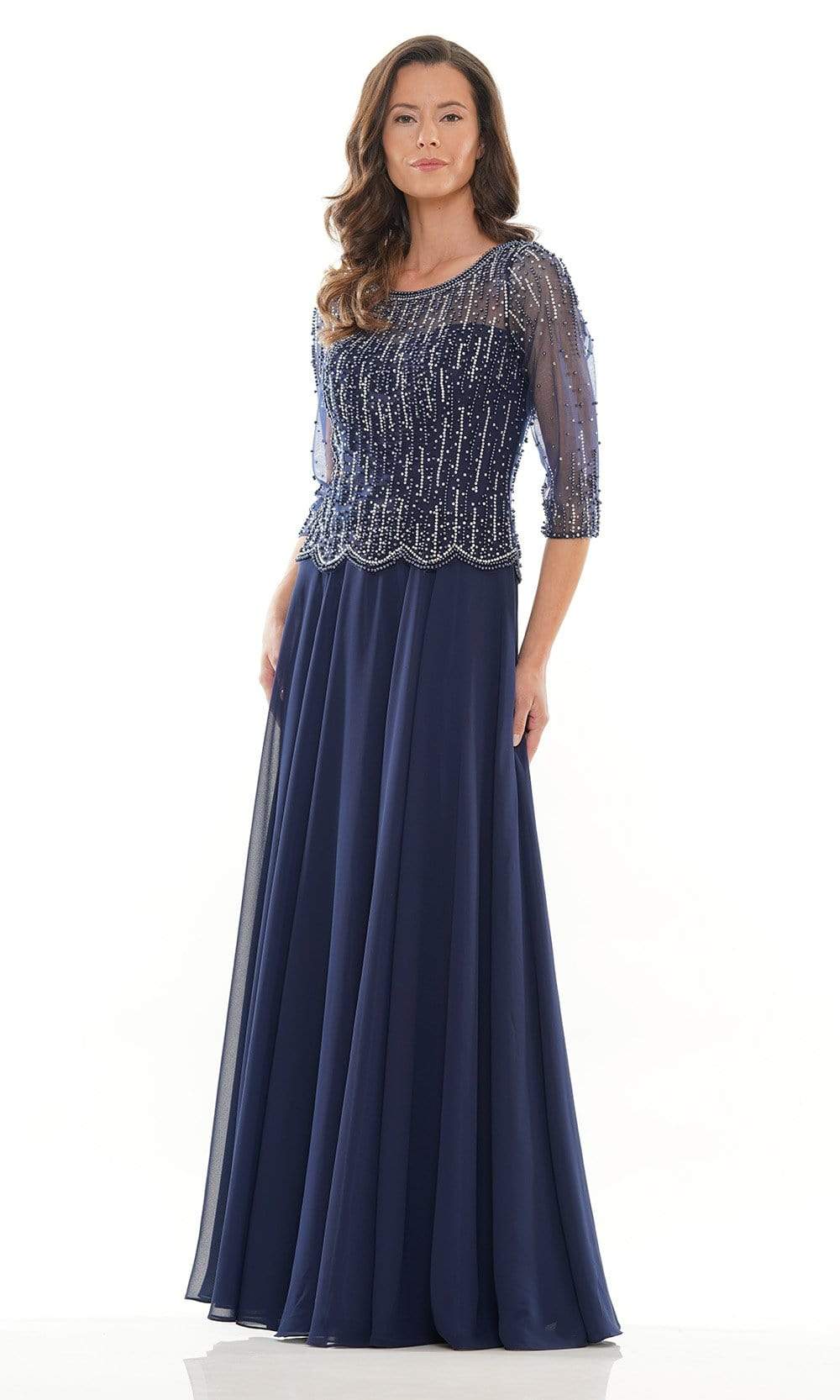 Marsoni by Colors - M312 Scoop A-Line Evening Dress - detail view