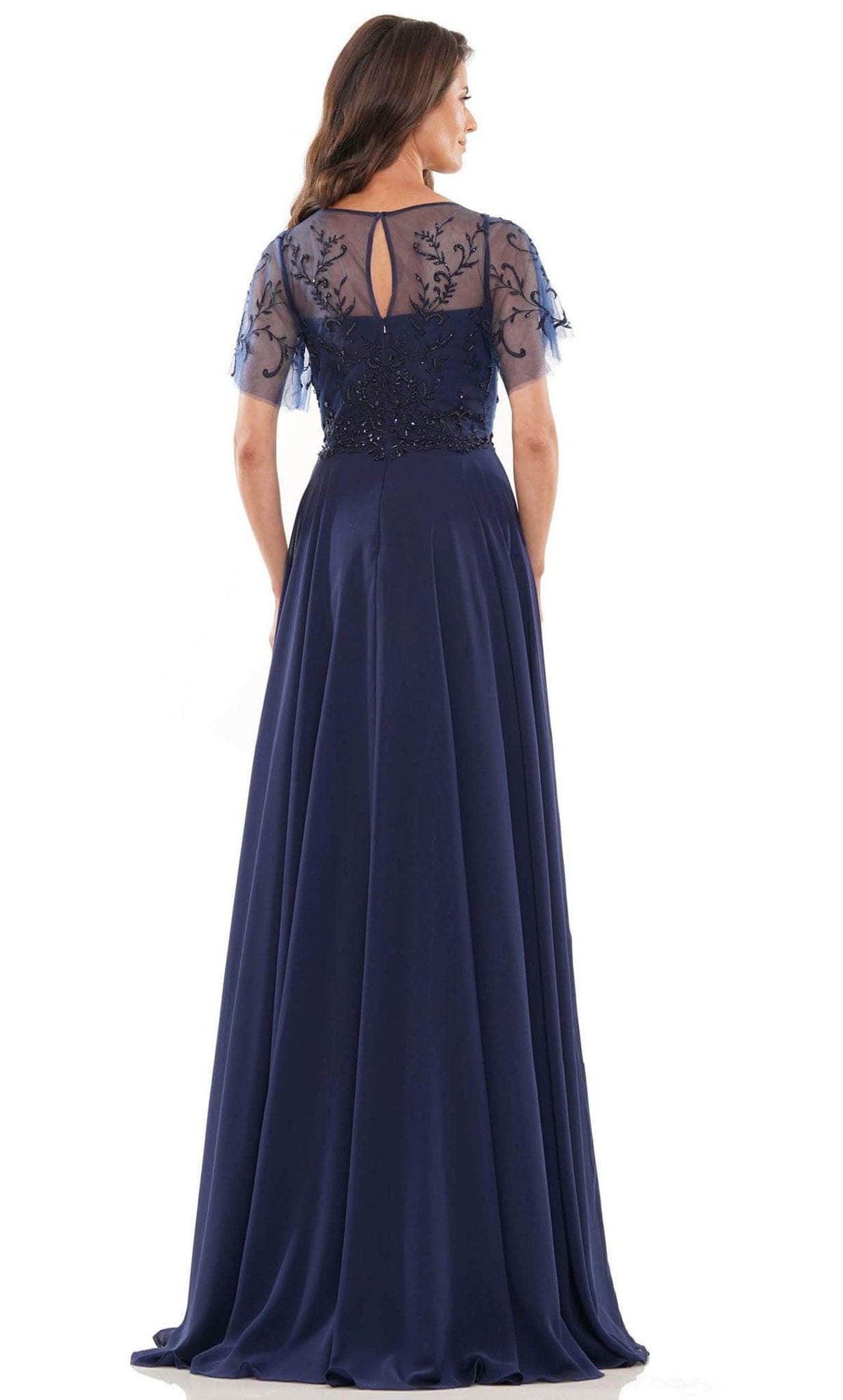 Marsoni by Colors M323 - Illusion Flutter Sleeve Formal Dress - view 4