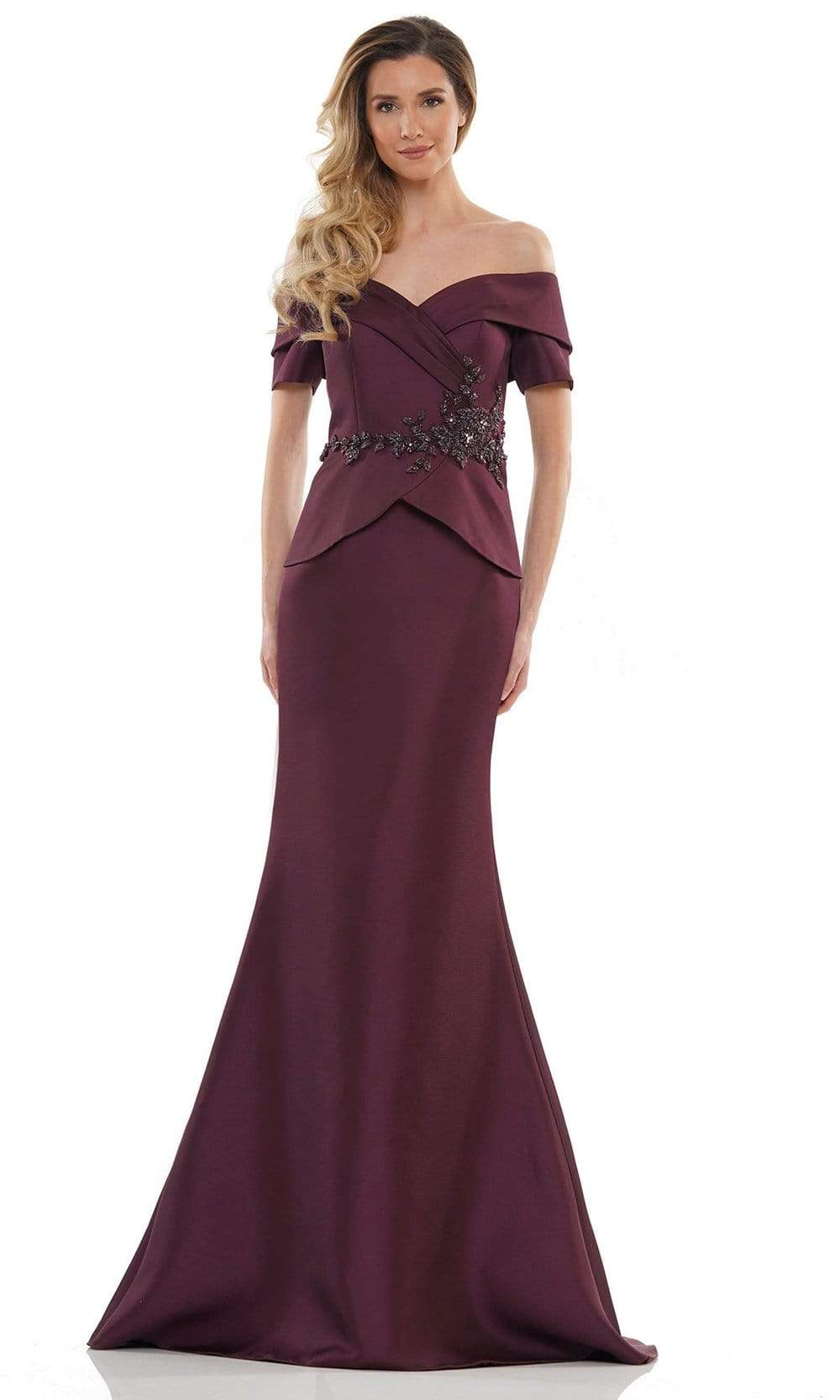Marsoni by Colors - MV1144 Peplum Trumpet Evening Dress - view 7
