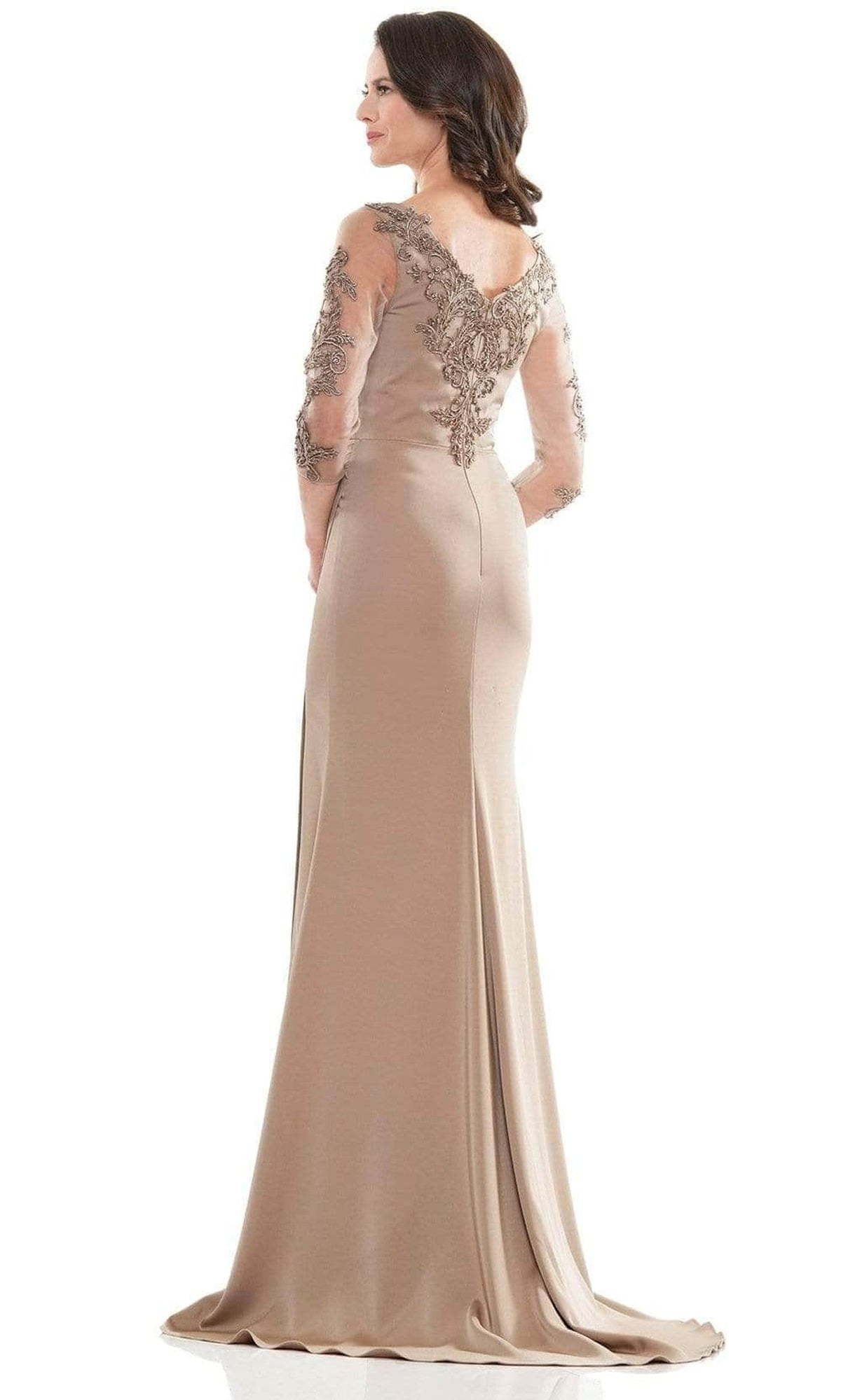 Marsoni by Colors MV1146 - Quarter Sleeve Lace Formal Gown