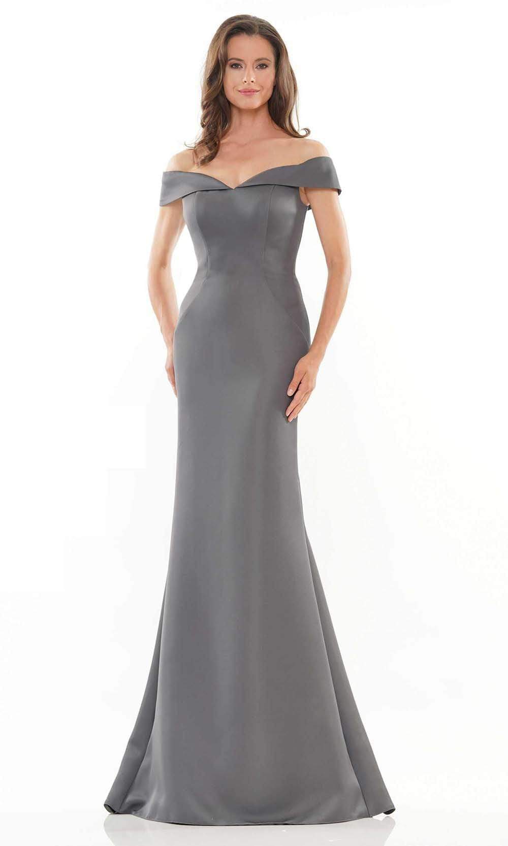 Marsoni by Colors - MV1153 Draped Off Shoulder Gown - back view