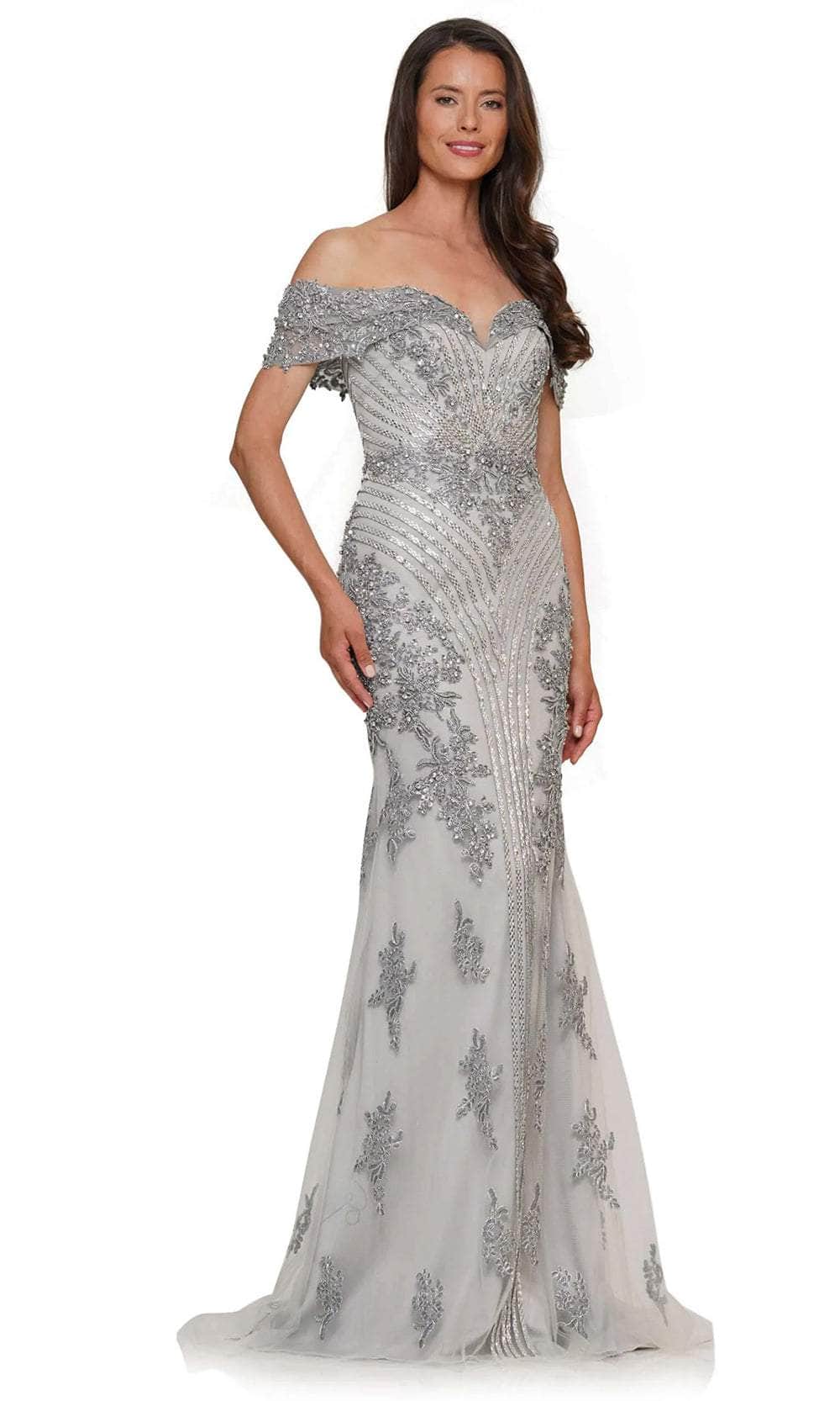 Marsoni by Colors MV1275 - Applique Mermaid Evening Dress - view 7