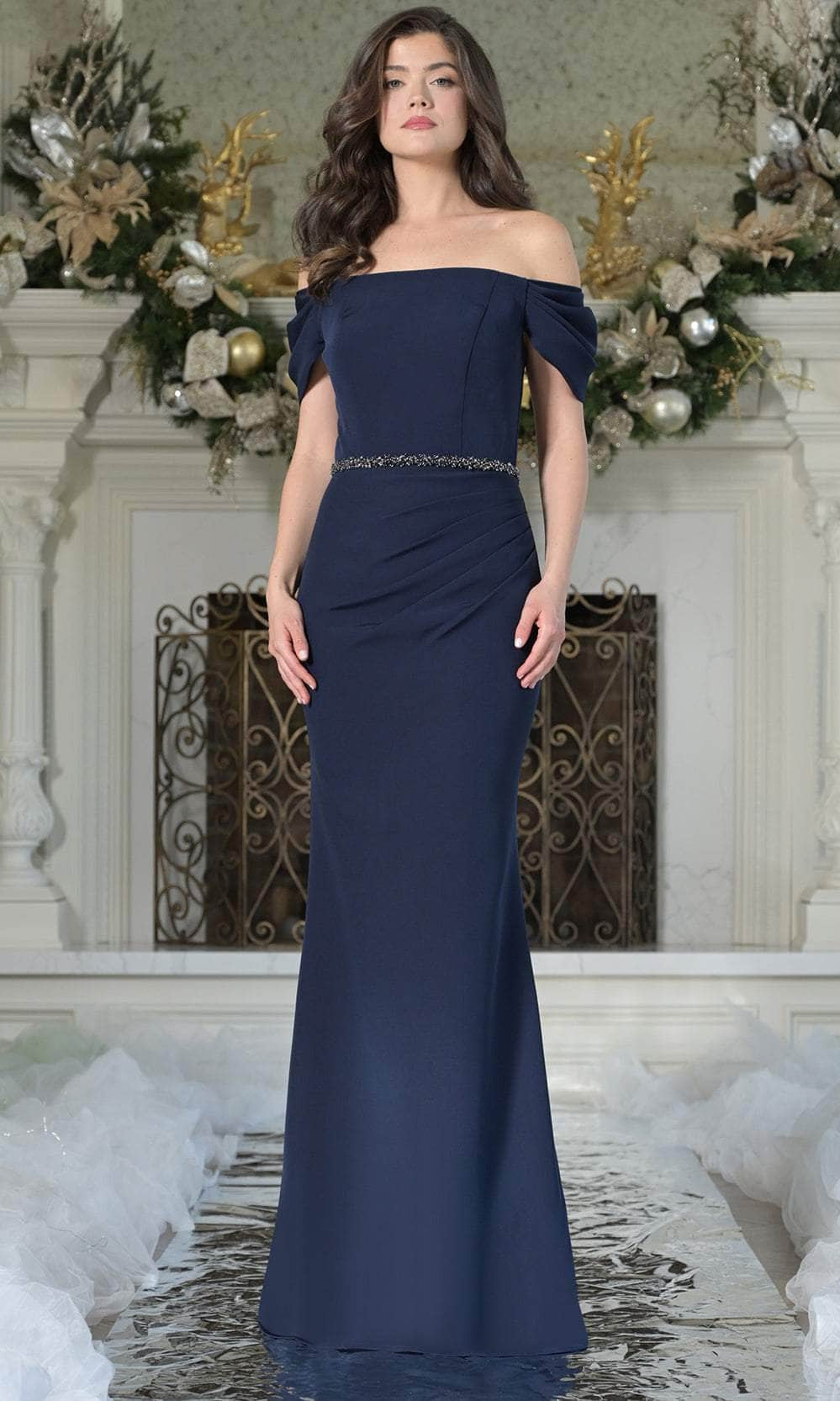 Marsoni by Colors MV1352 - Beaded Waist Long Formal Dress - view 4
