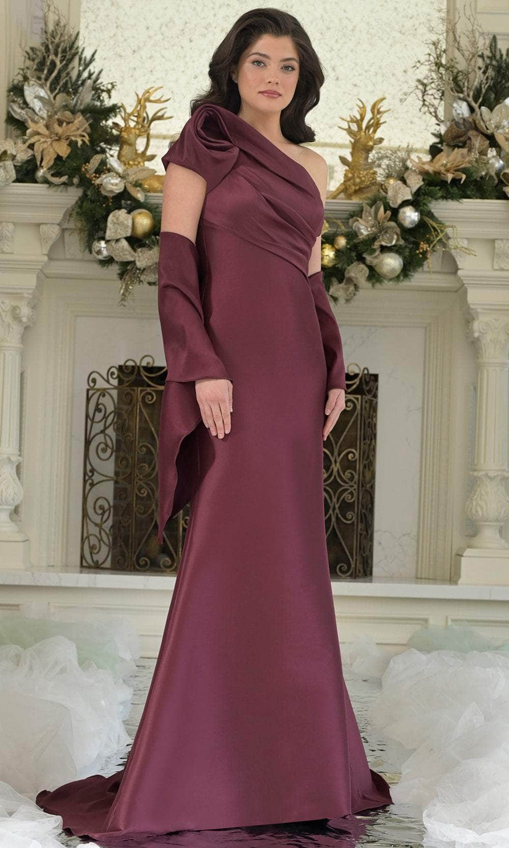 Marsoni by Colors MV1358 - Ruched Bodice One Shoulder Gown - view 4