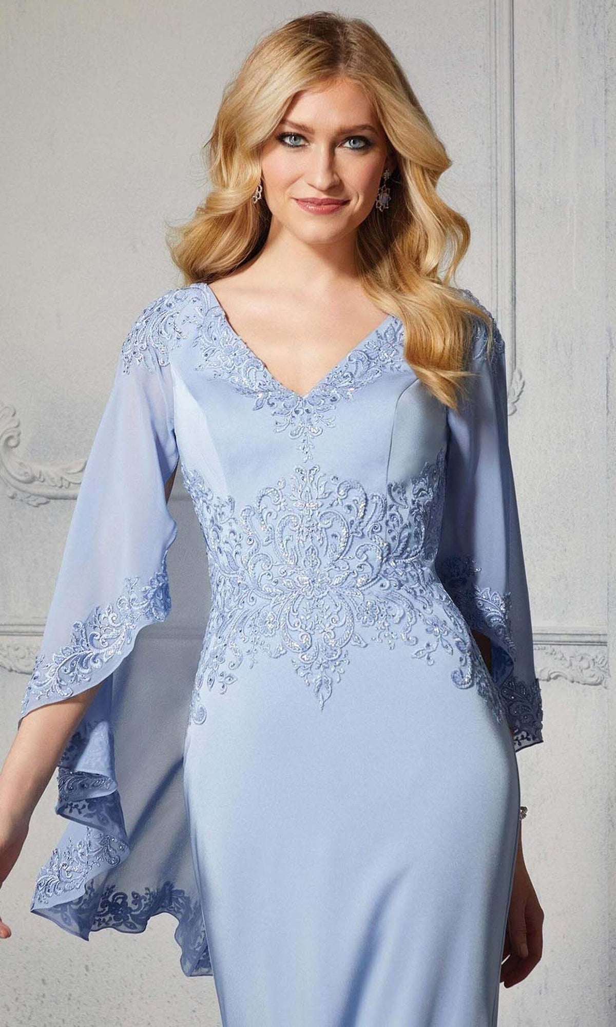 MGNY By Mori Lee - 72401 Capelet Sheath Evening Dress