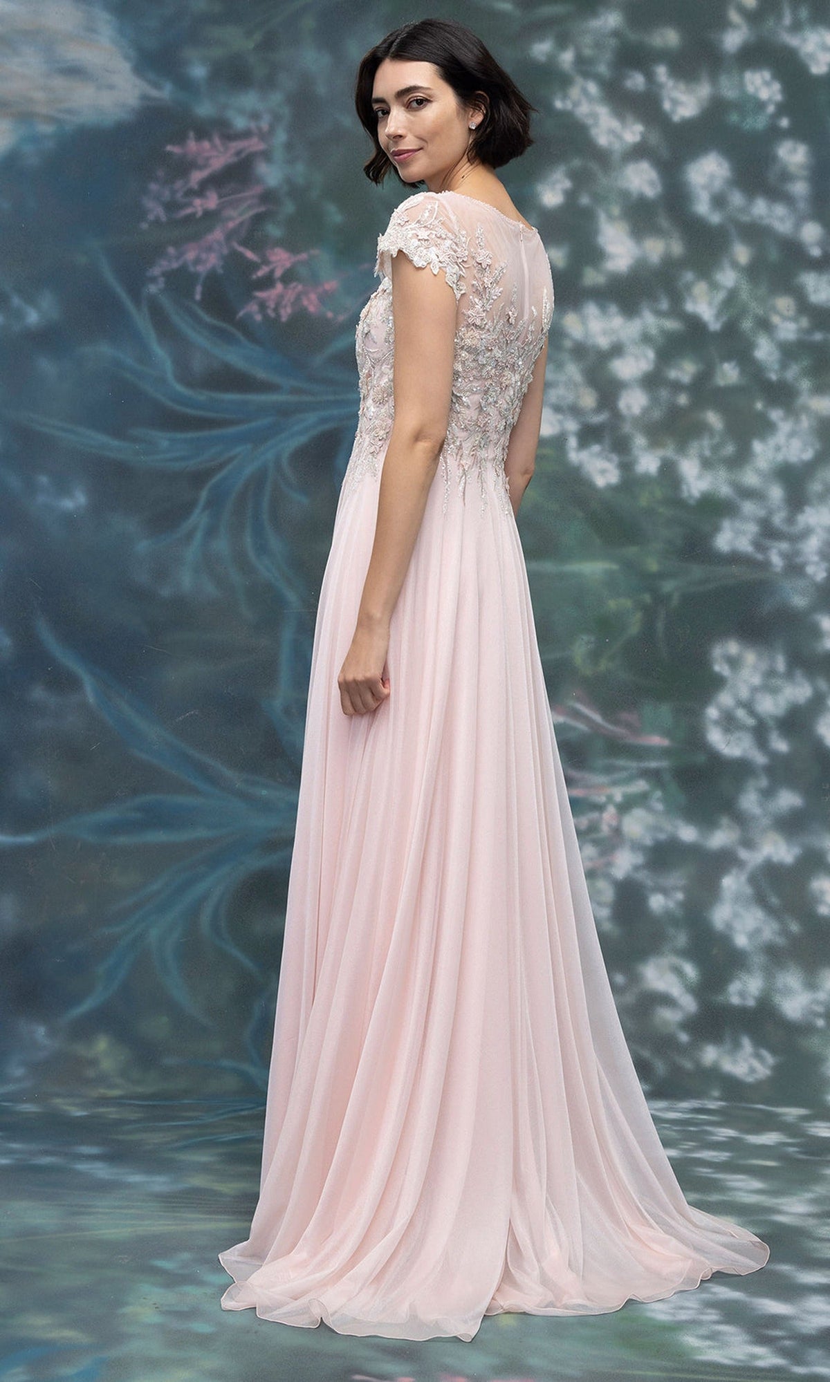 MGNY By Mori Lee 2070022 - Illusion Neck Embellished A-Line Gown
