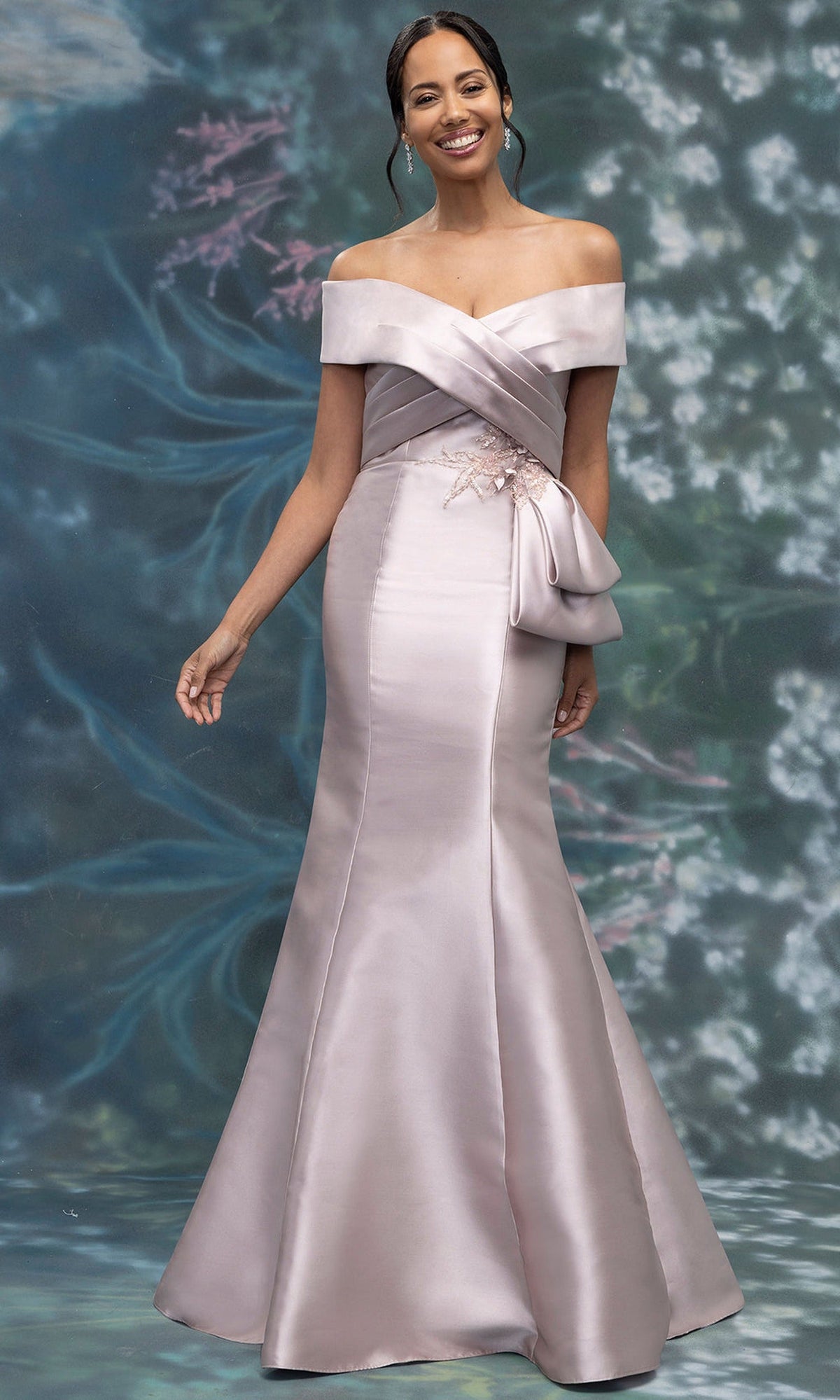 MGNY By Mori Lee 2070031 - Mermaid Criss Cross Portrait Formal Gown