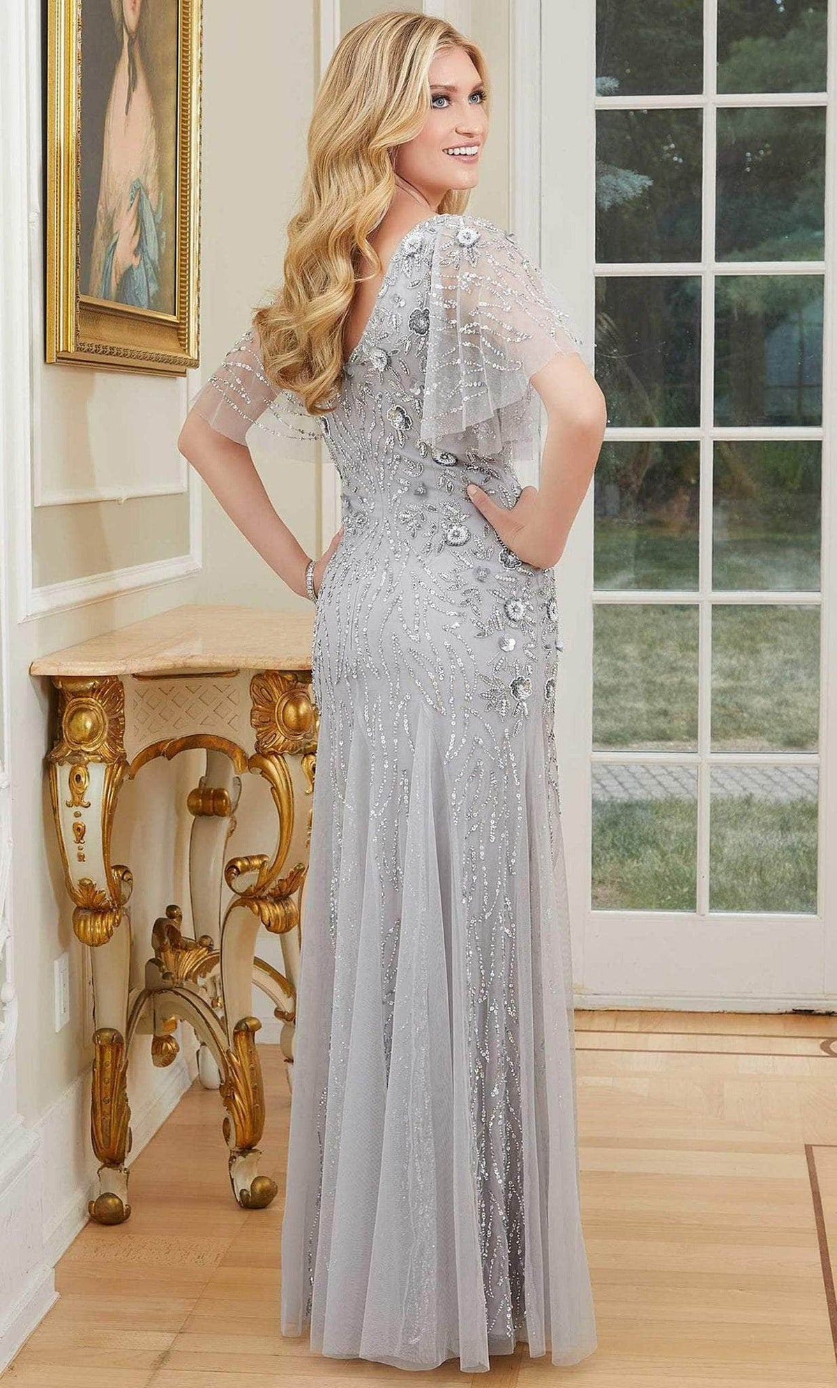 MGNY By Mori Lee 72710 - Flutter Sleeved Formal Dress