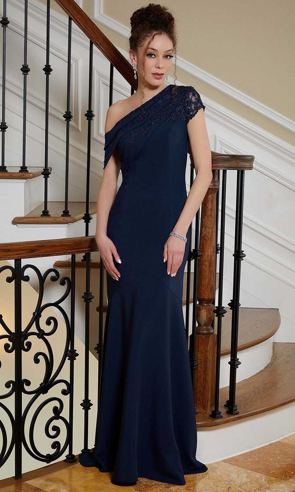 MGNY By Mori Lee 72832 - One Shoulder Trumpet Evening Gown