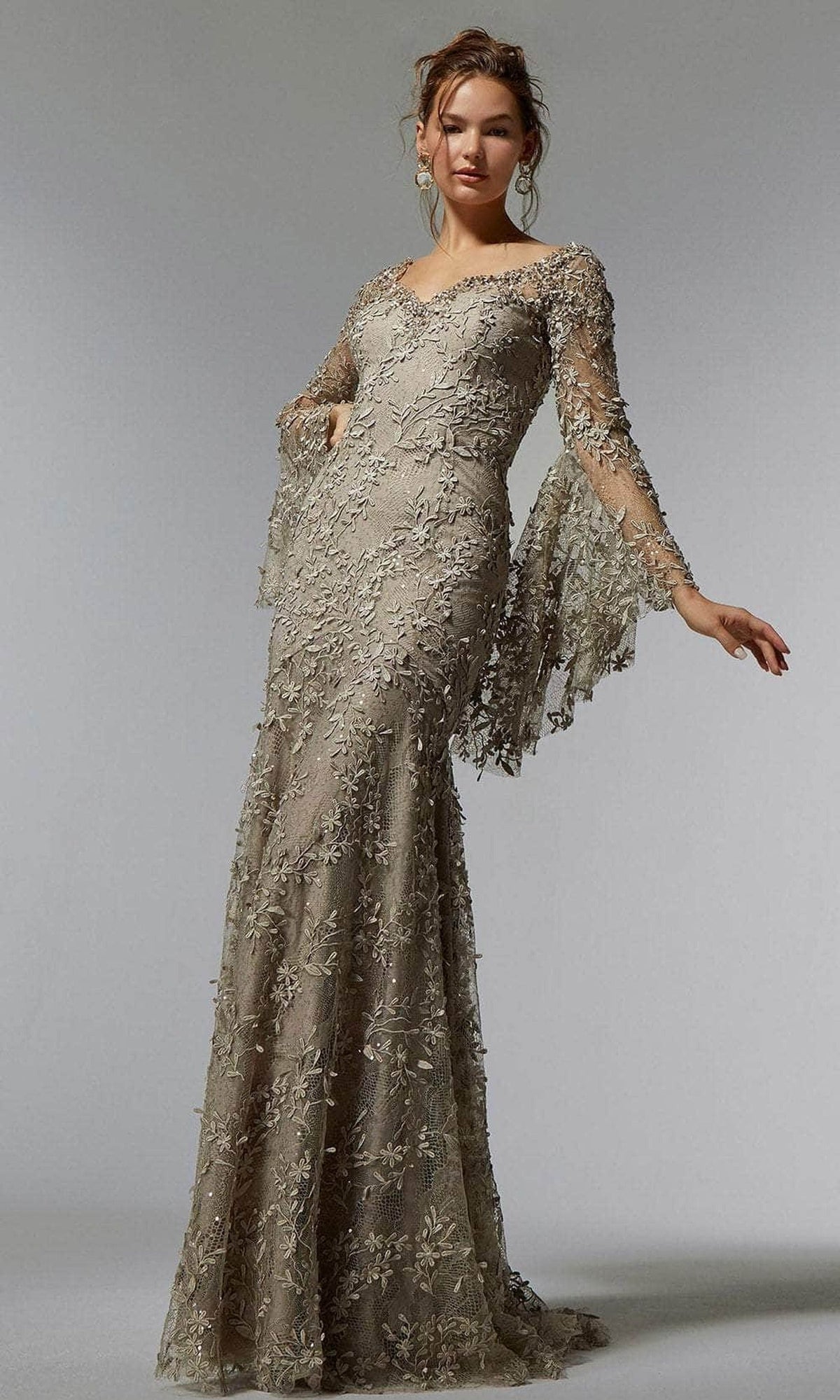 MGNY By Mori Lee 72930 - Allover Lace Evening Dress