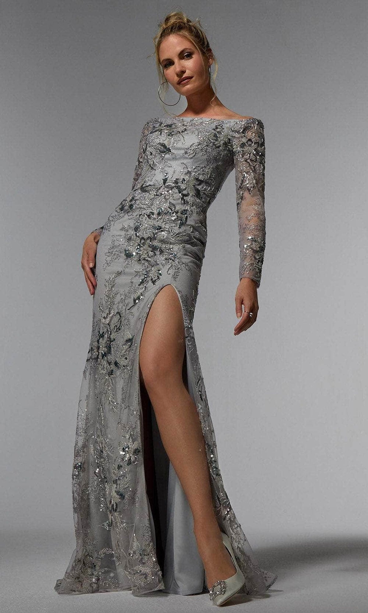 MGNY By Mori Lee 72938 - Sequin Embroidered Evening Gown