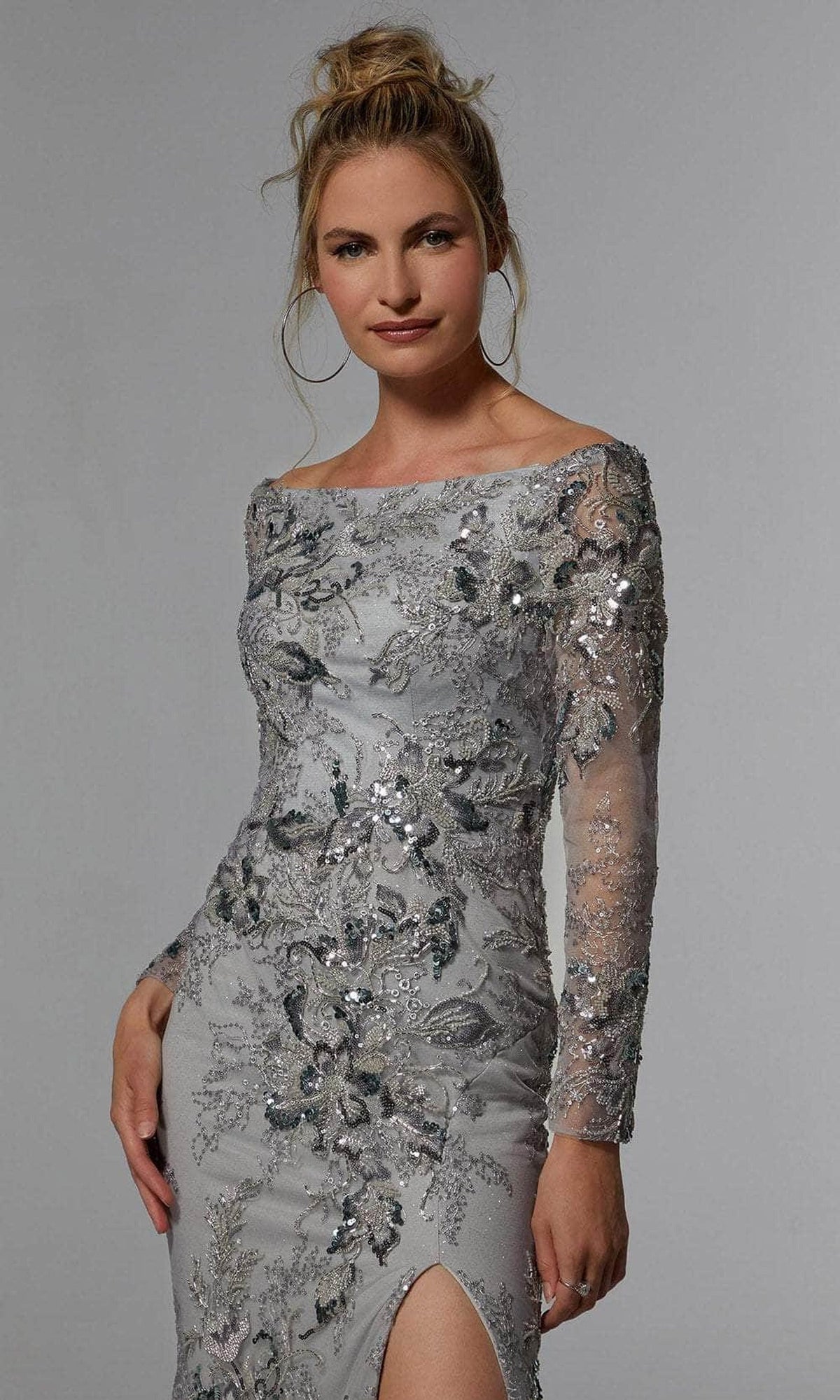 MGNY By Mori Lee 72938 - Sequin Embroidered Evening Gown
