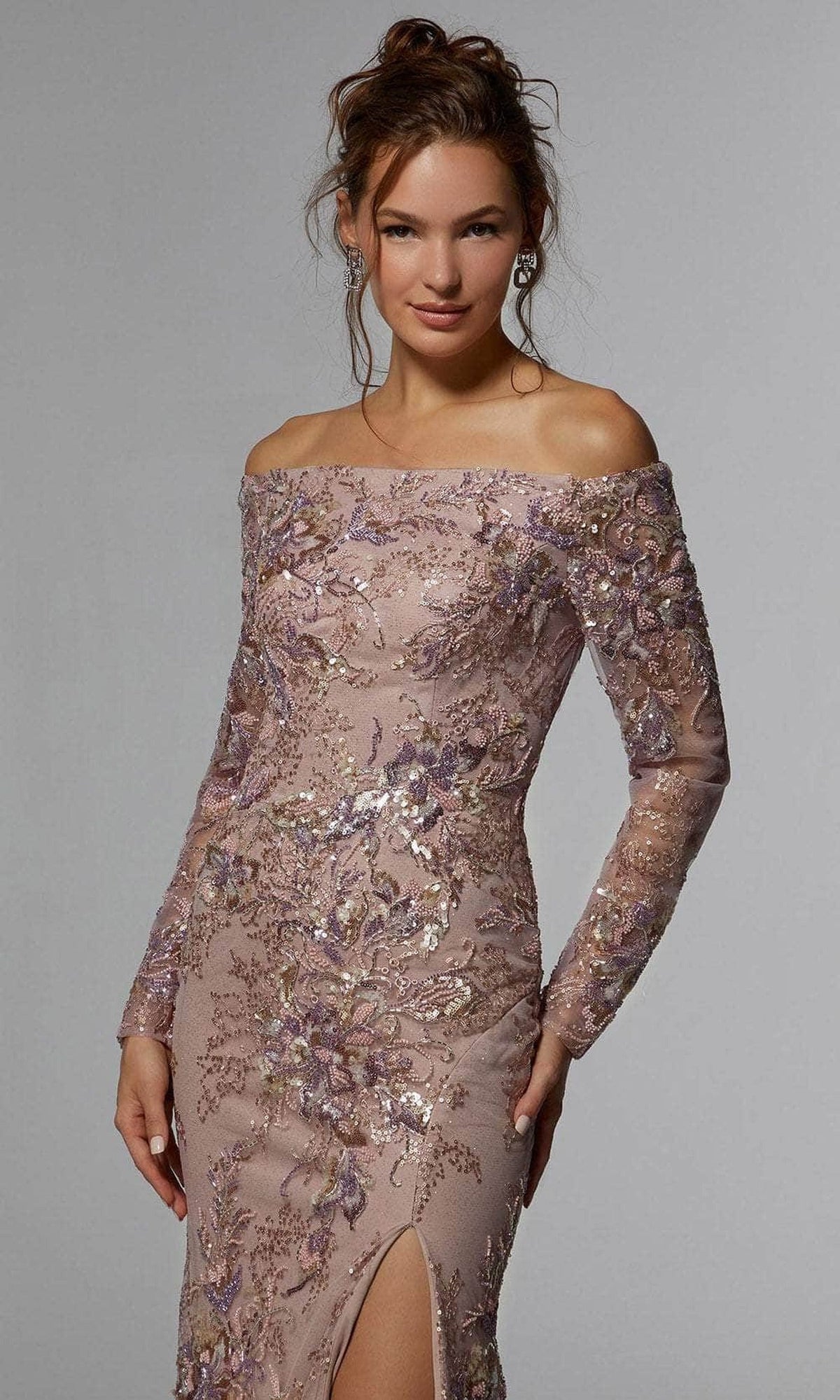 MGNY By Mori Lee 72938 - Sequin Embroidered Evening Gown