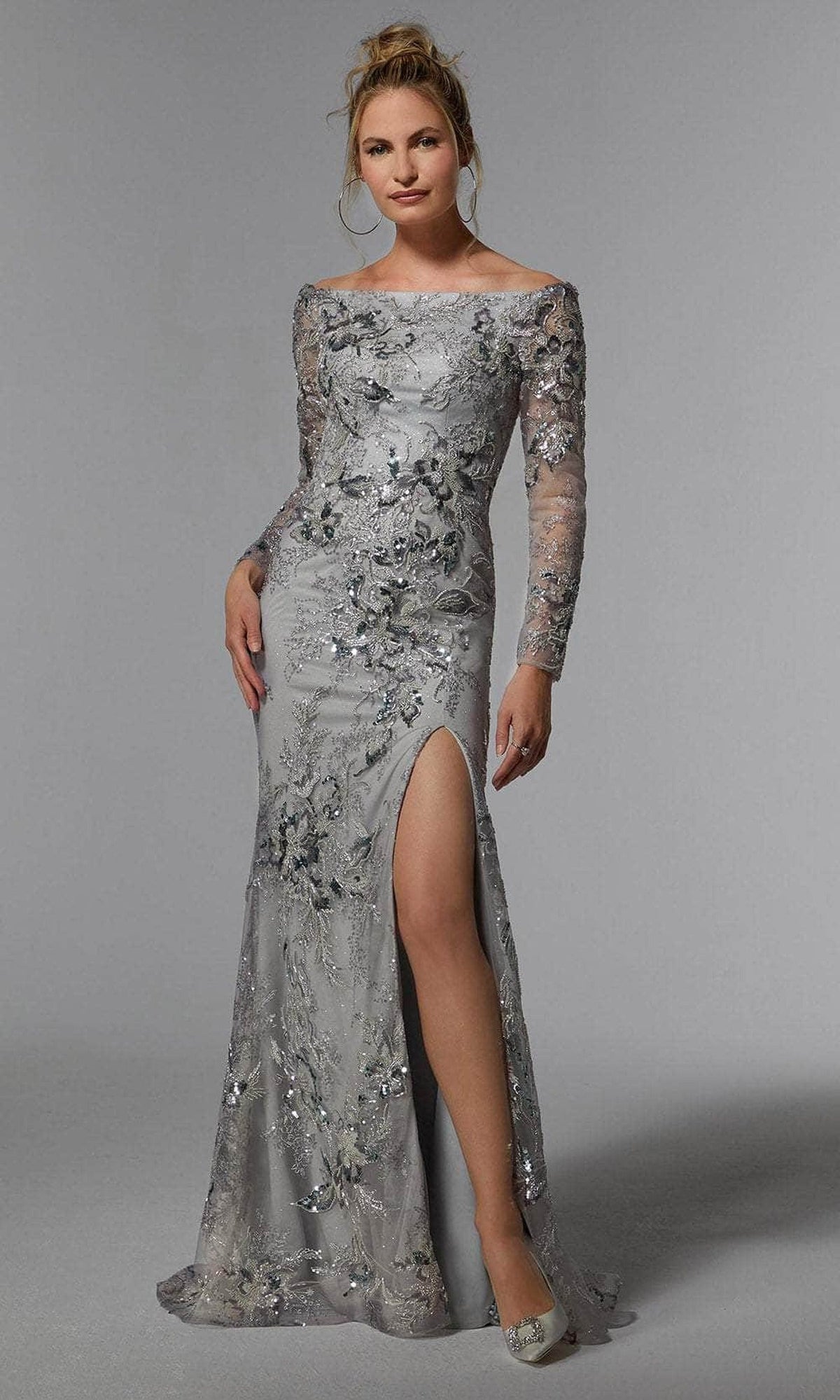MGNY By Mori Lee 72938 - Sequin Embroidered Evening Gown