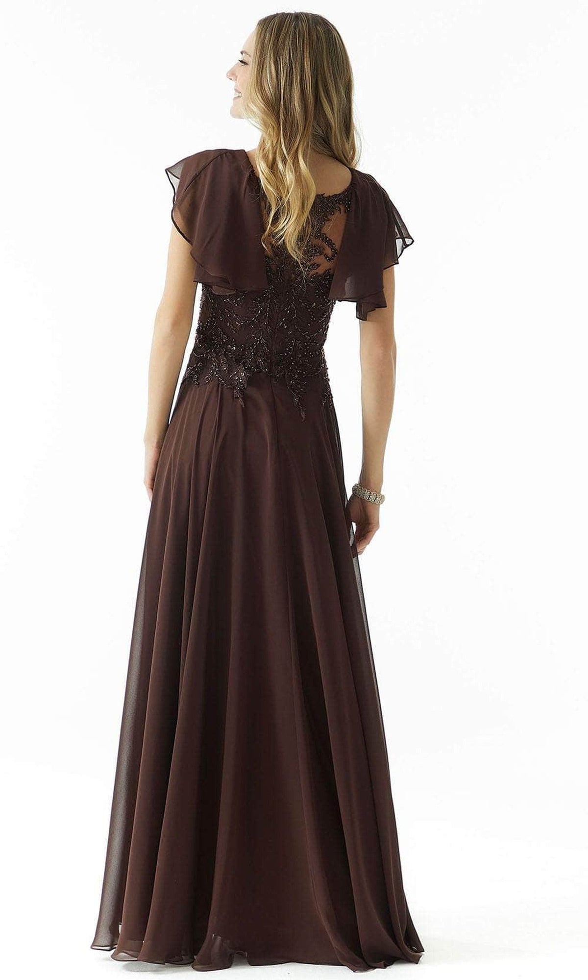 MGNY by Mori Lee 73016 - Flutter Sleeve Beaded Evening Dress