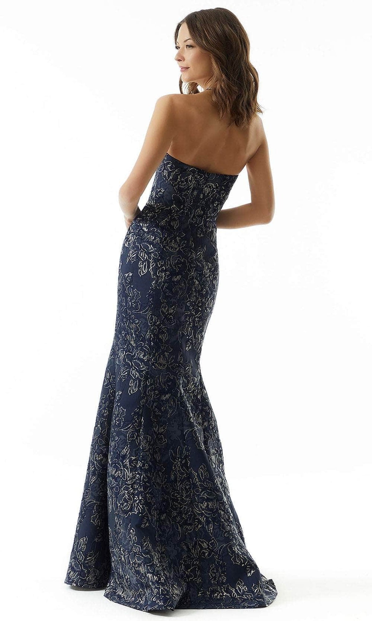 MGNY by Mori Lee 73017 - Metallic Sweetheart Evening Dress