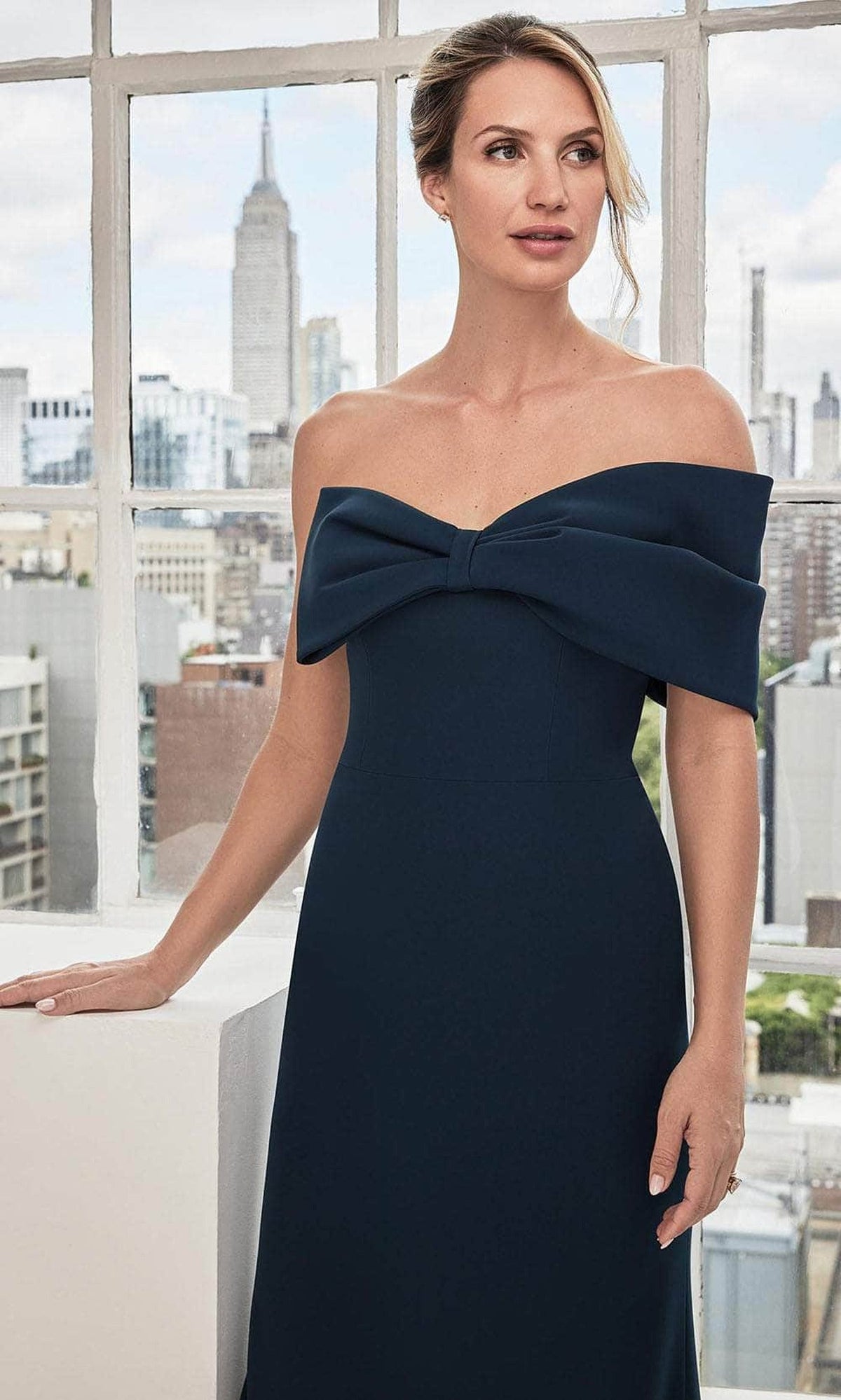 MGNY By Mori Lee 73114 - Bow Neckline Evening Dress
