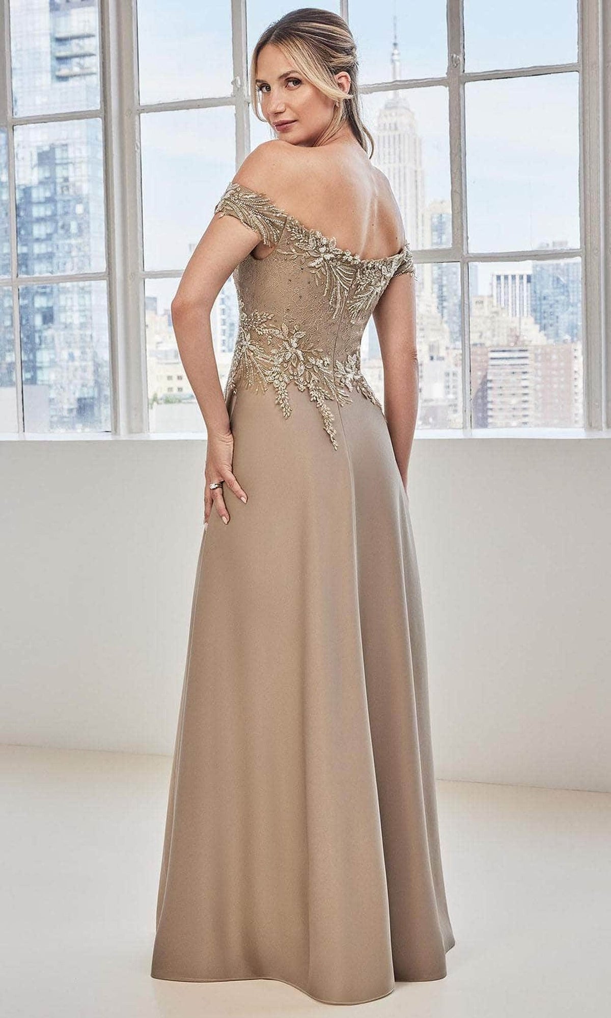 MGNY By Mori Lee 73131 - Embroidered A-Line Evening Dress