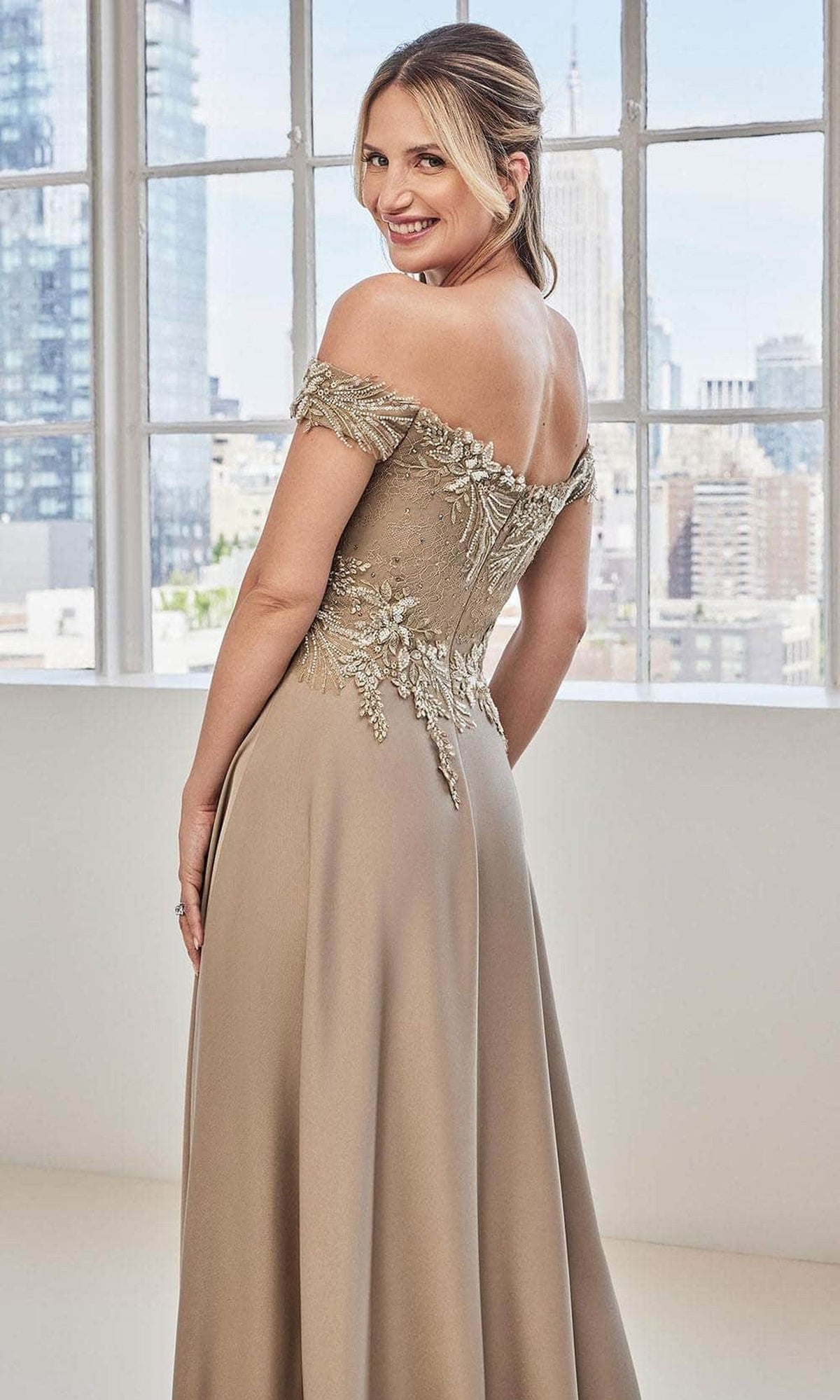 MGNY By Mori Lee 73131 - Embroidered A-Line Evening Dress