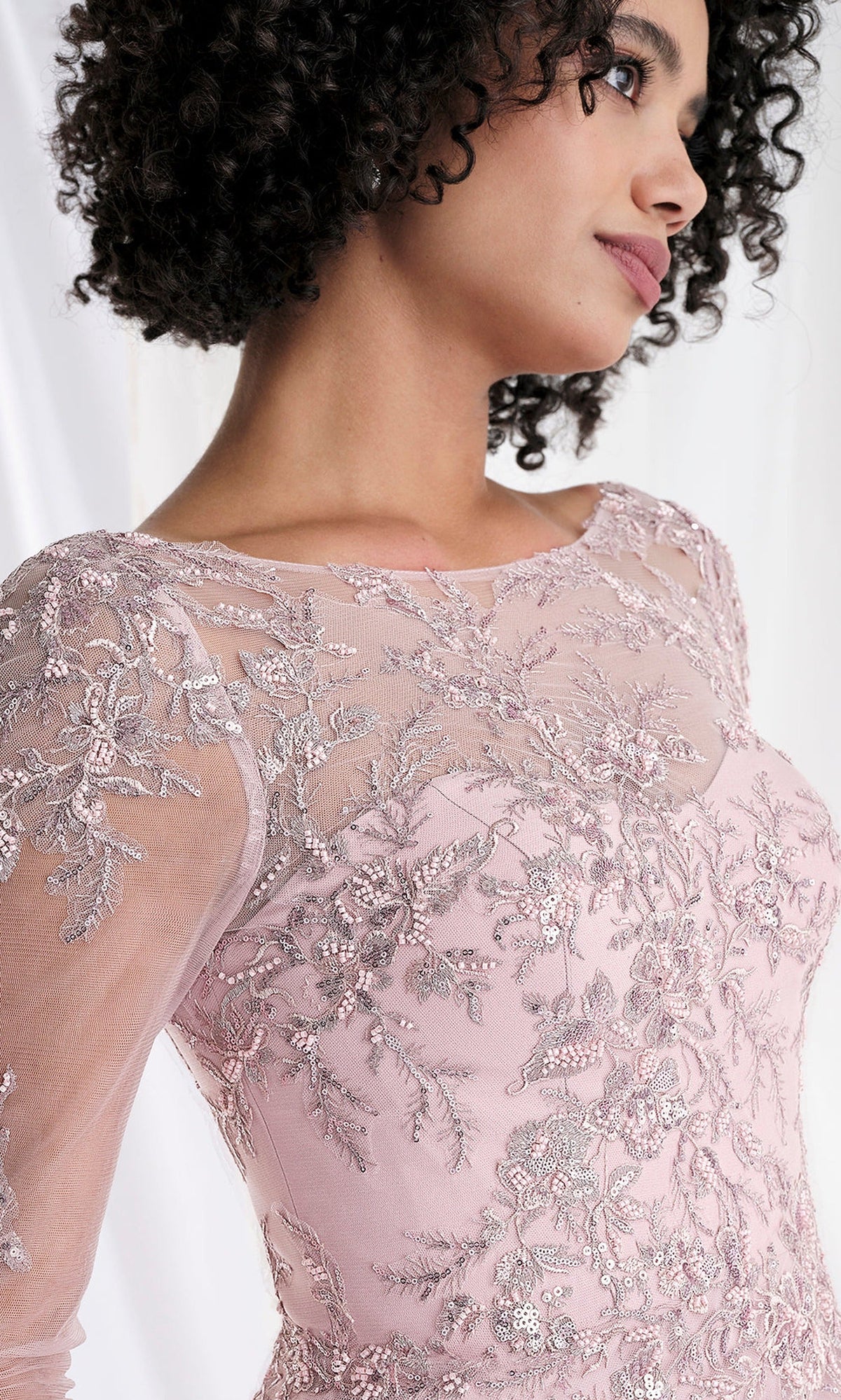 MGNY By Mori Lee 73169 - Illusion Bateau Long A-Line Gown