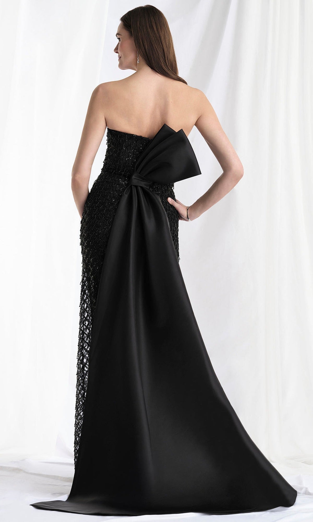 MGNY By Mori Lee 73170 - Strapless Beaded Fringe Formal Gown