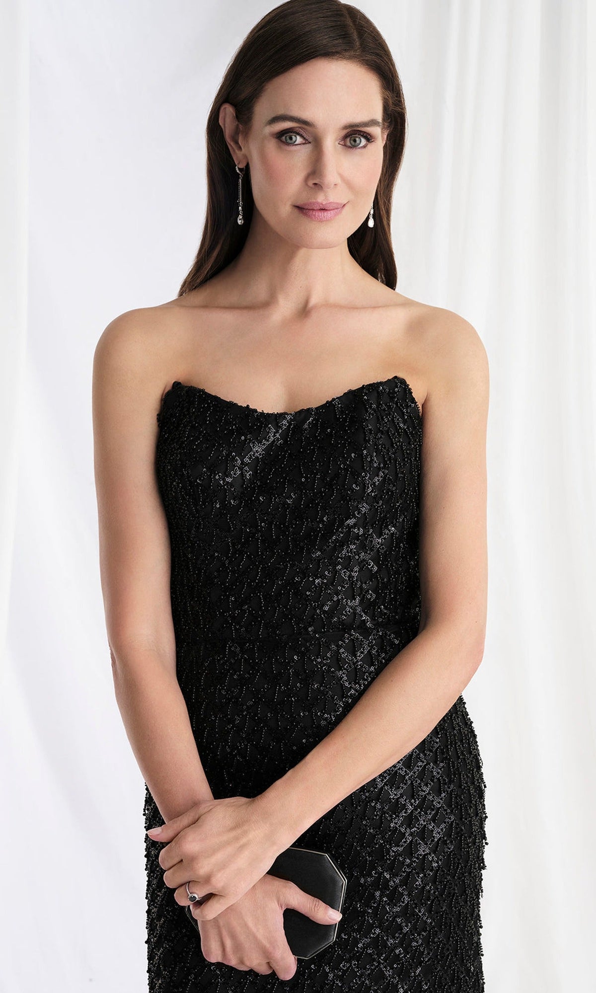 MGNY By Mori Lee 73170 - Strapless Beaded Fringe Formal Gown