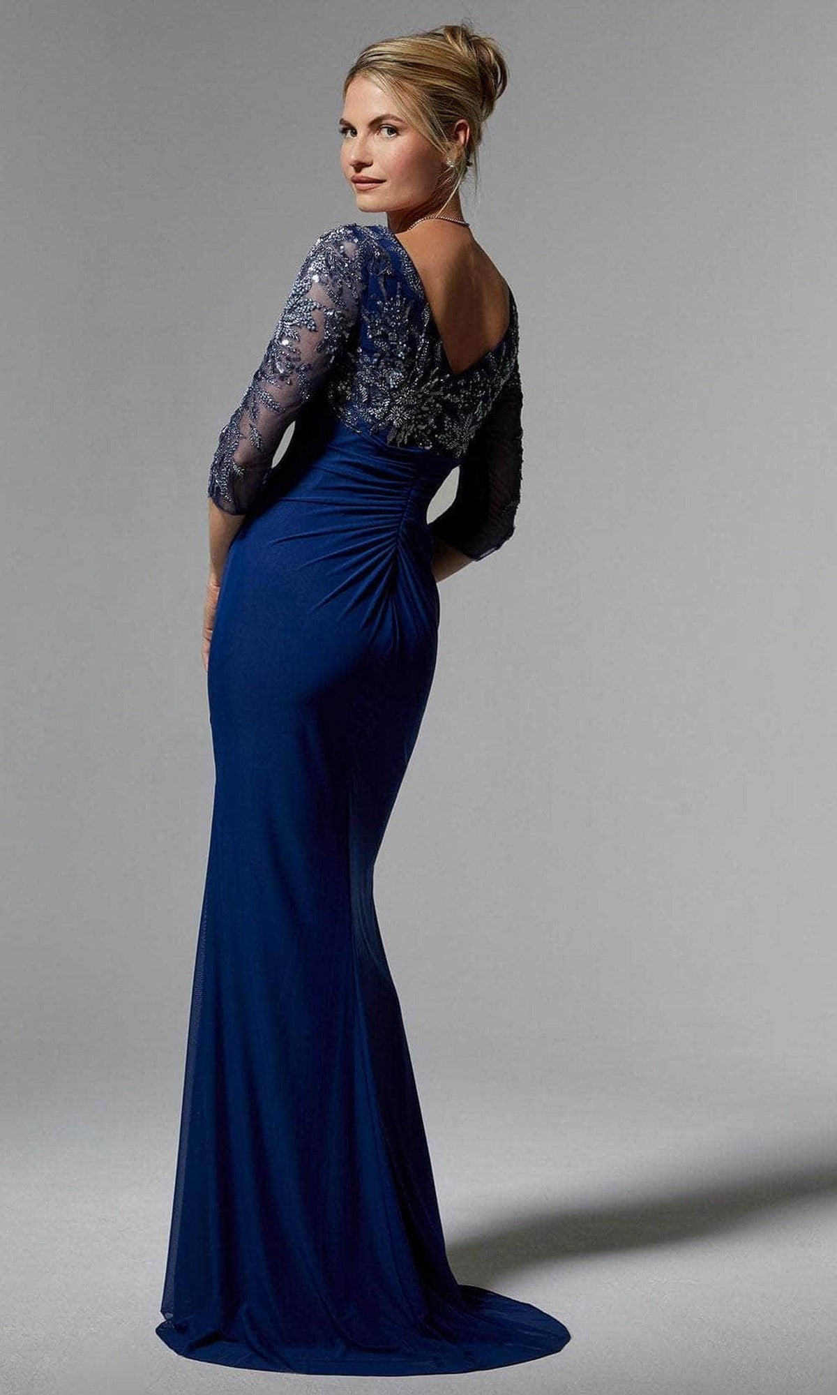 Mori Lee 72909 - MGNY By Mori Lee - Metallic Embroidered Evening Gown
