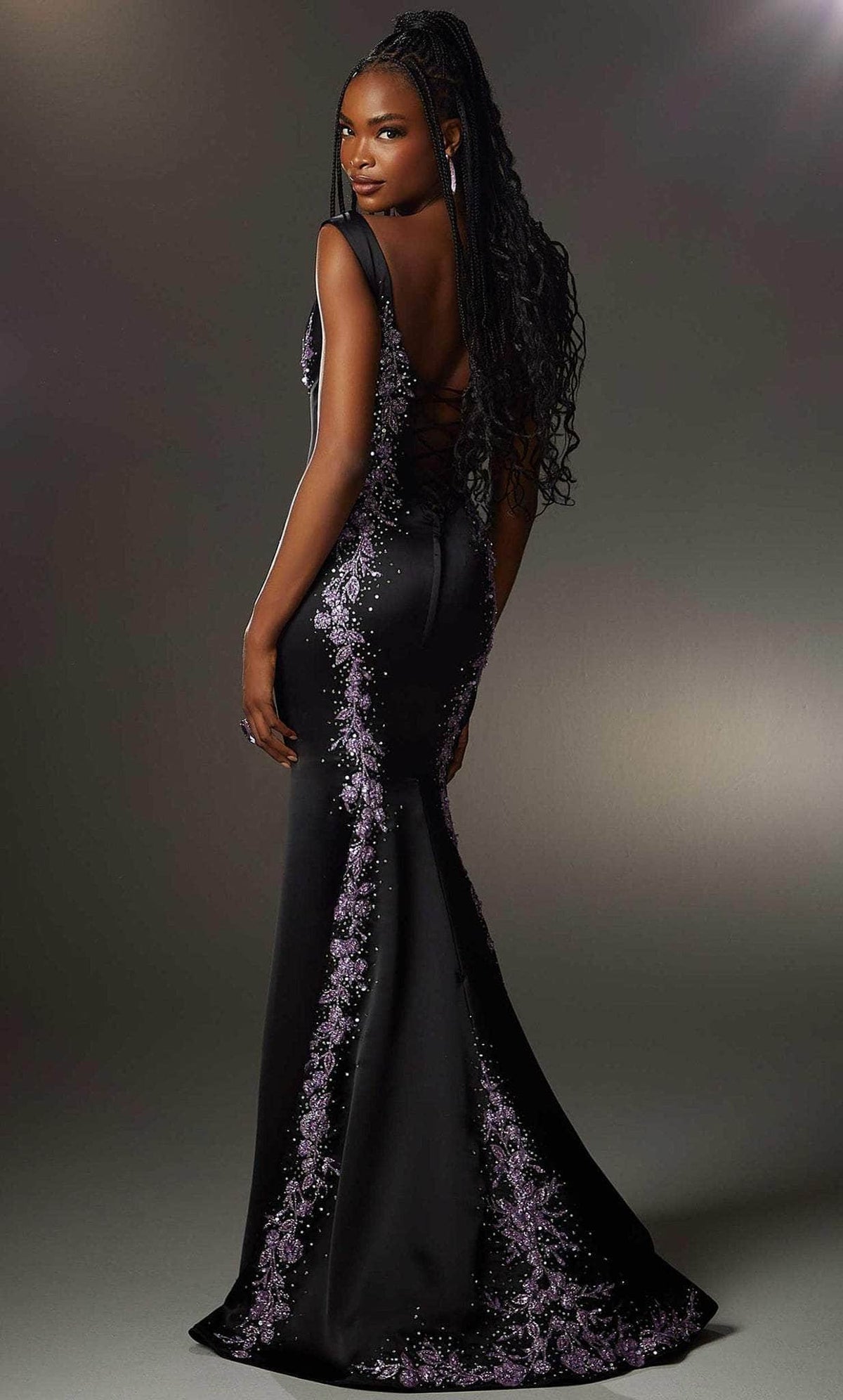 Mori Lee 48003 - Sleeveless Square Neck Gown - back view