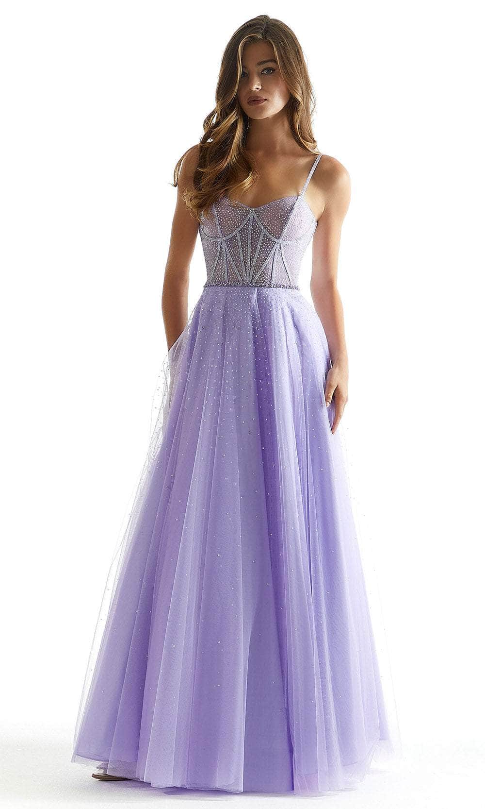 Mori Lee 49004 - Crystal Beaded A-Line Prom Dress - designer prom dress at Silhouette Dresses