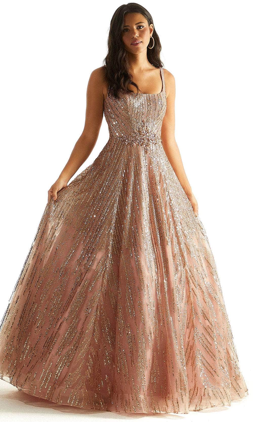 Mori Lee 49065 - Square Glitter Prom Dress - designer prom dress at Silhouette Dresses