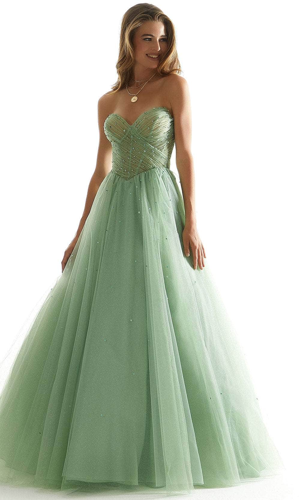 Mori Lee 49071 - Corset Glitters Prom Dress - back view