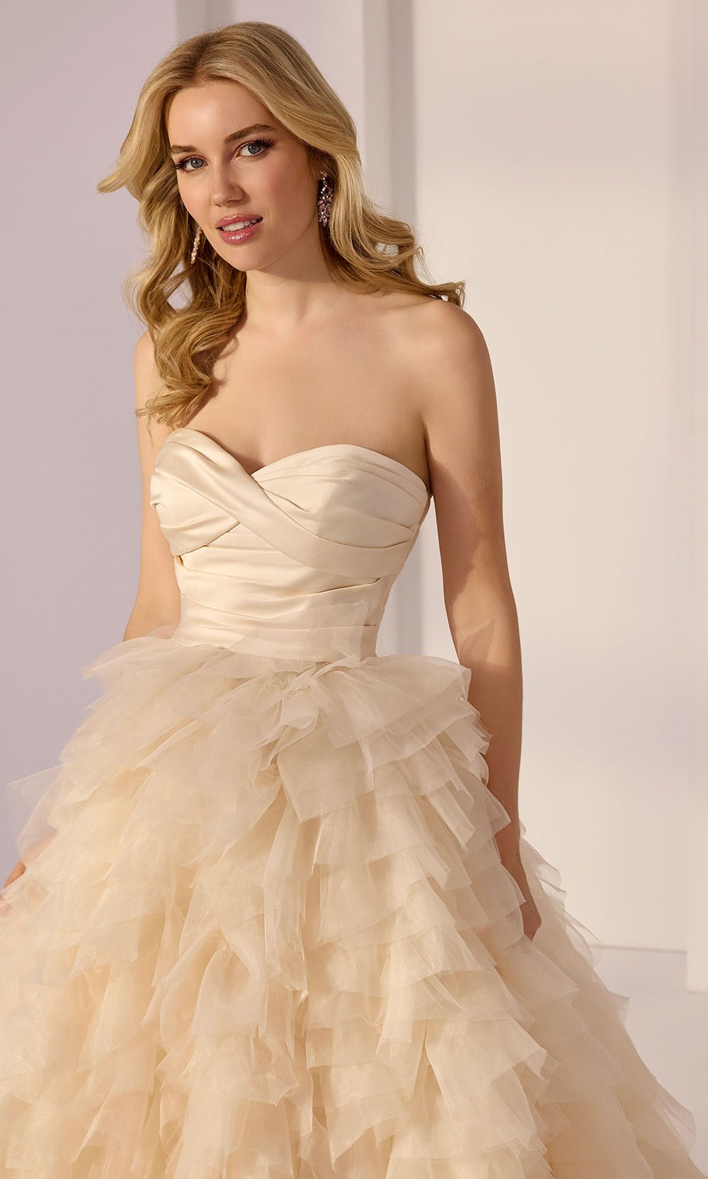 Mori Lee 49220 - Sweetheart Neck Tiered Ruffle Ballgown - Silhouette Dresses